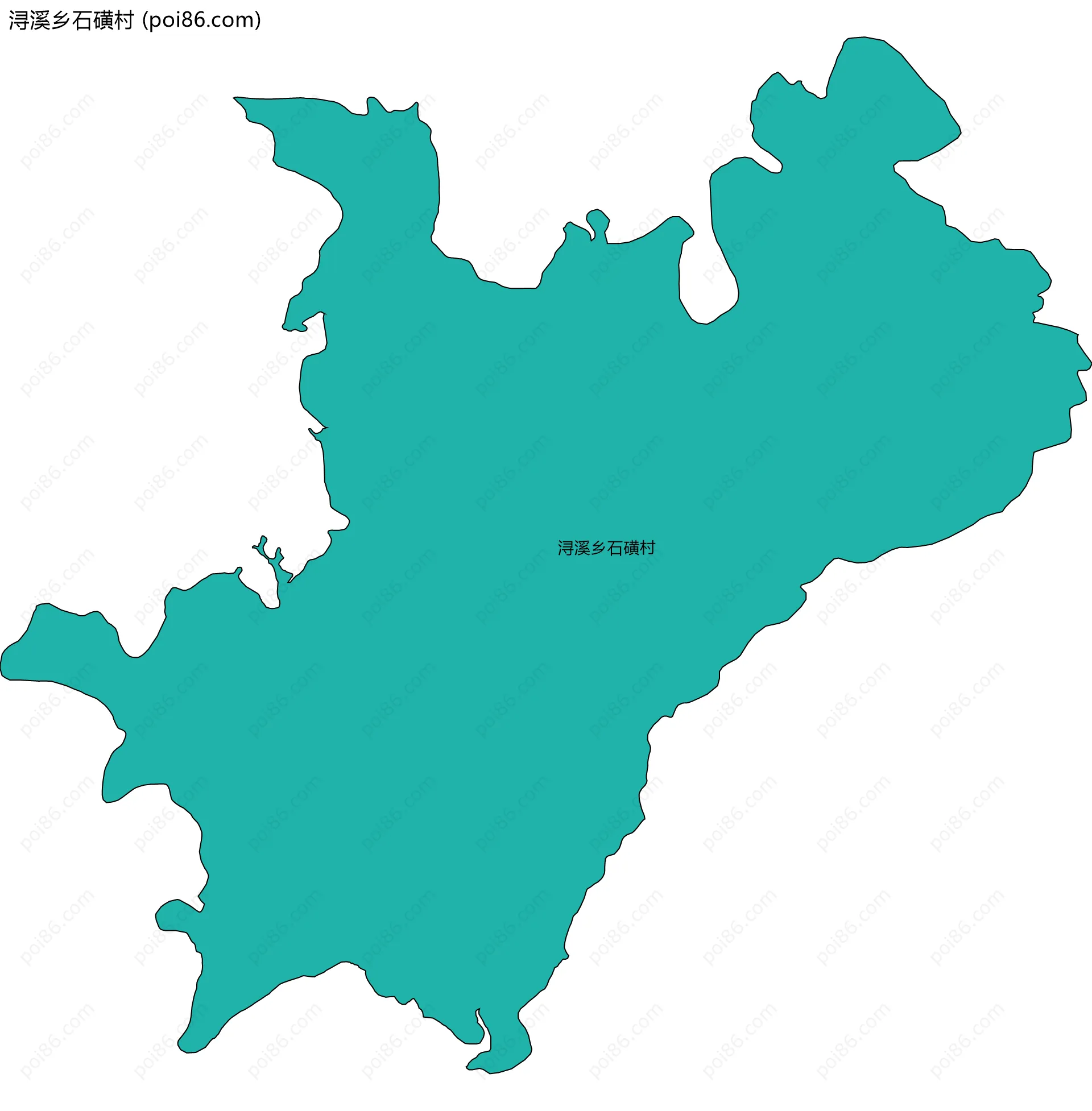 浔溪乡石磺村边界地图