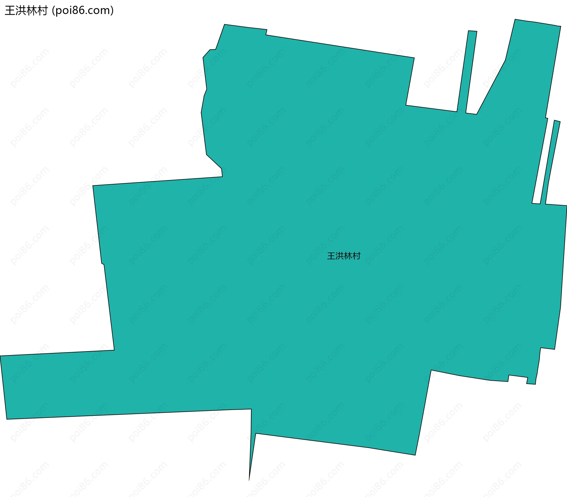 王洪林村边界地图