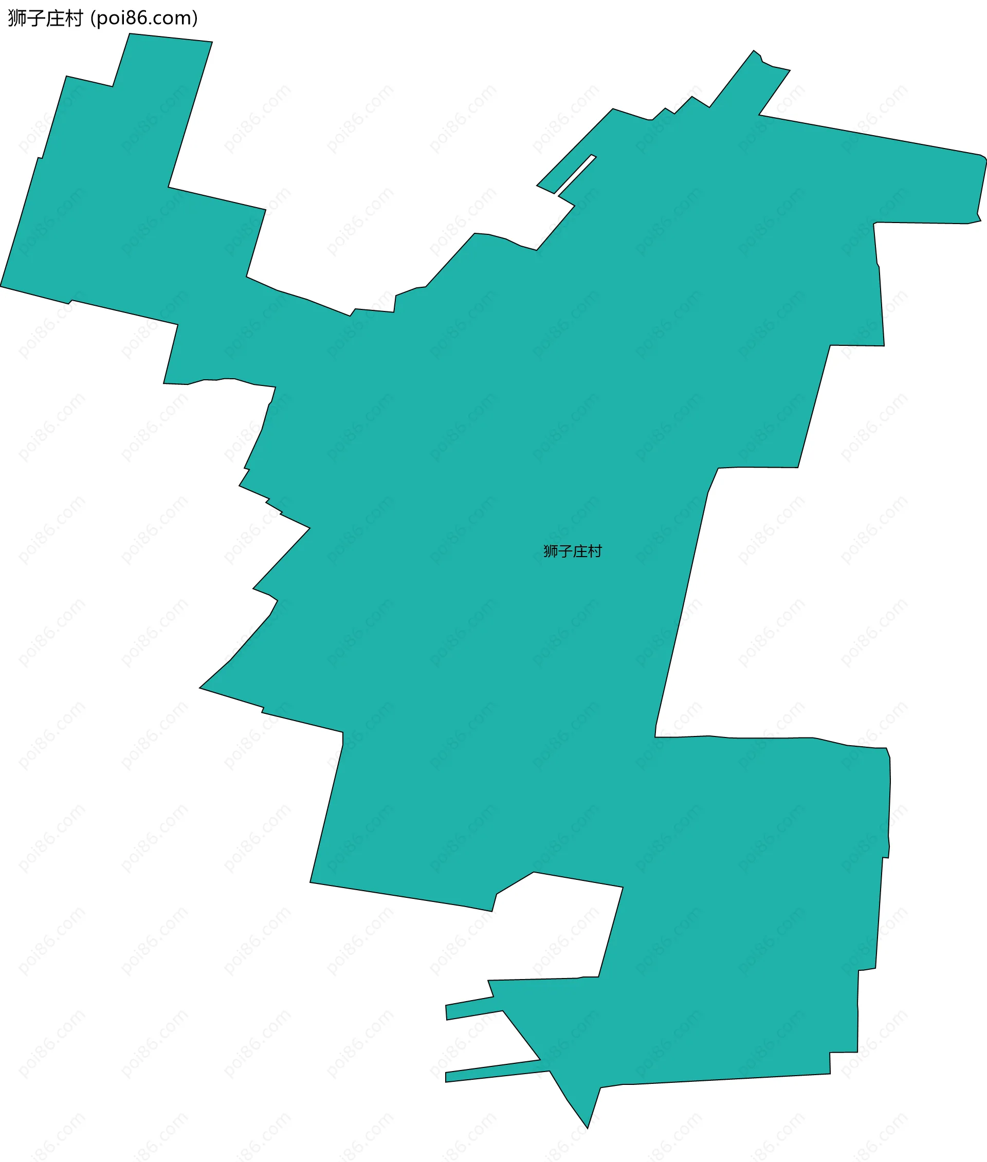 狮子庄村边界地图