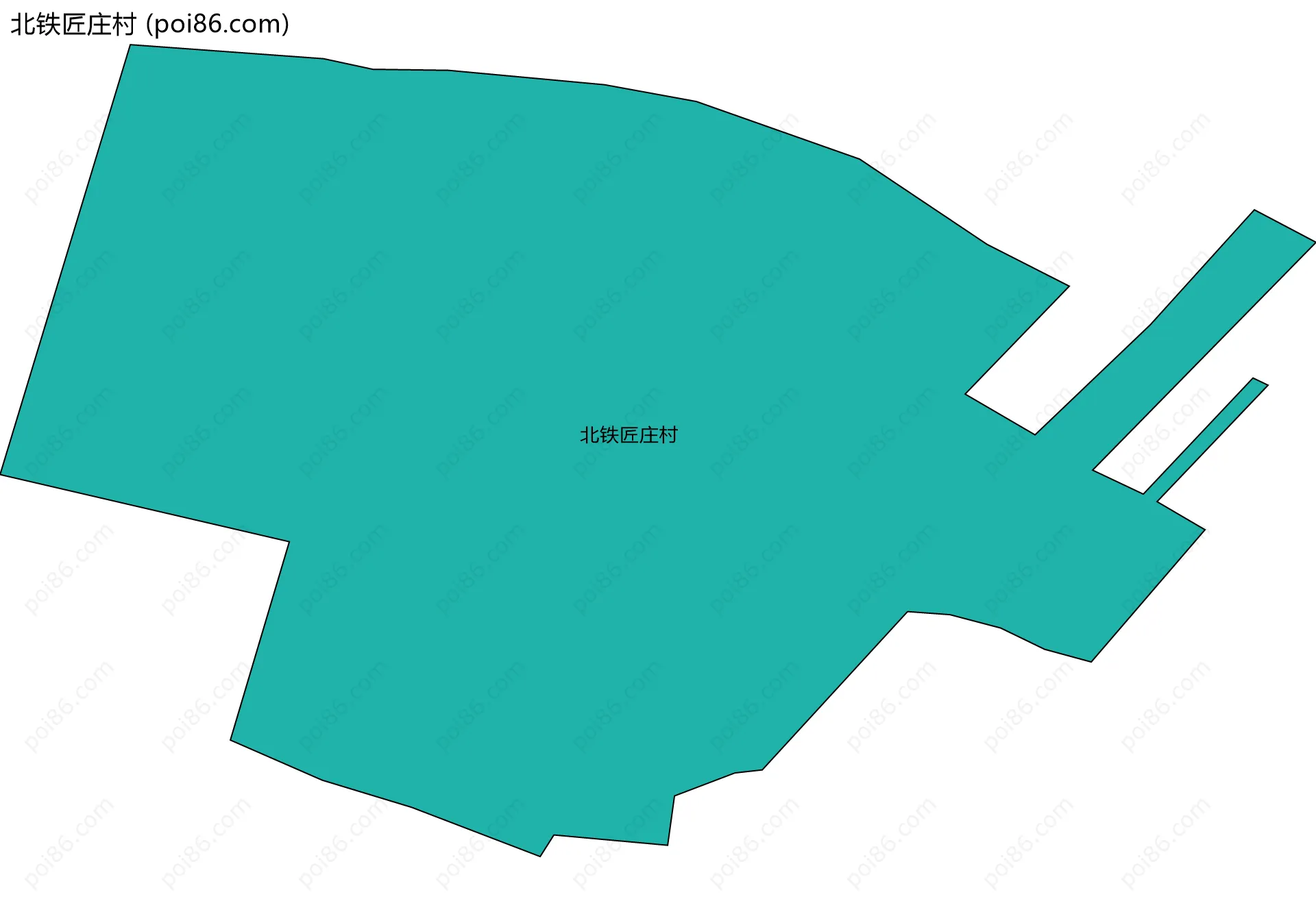 北铁匠庄村边界地图