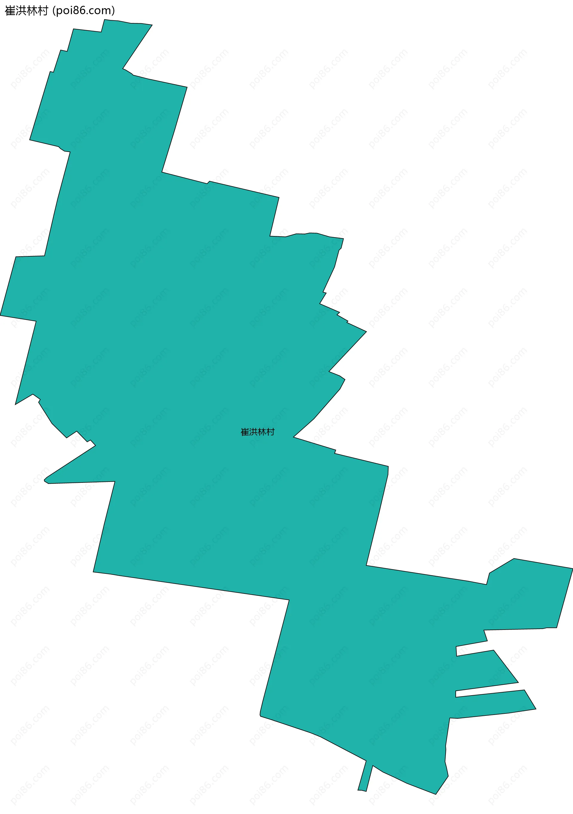 崔洪林村边界地图