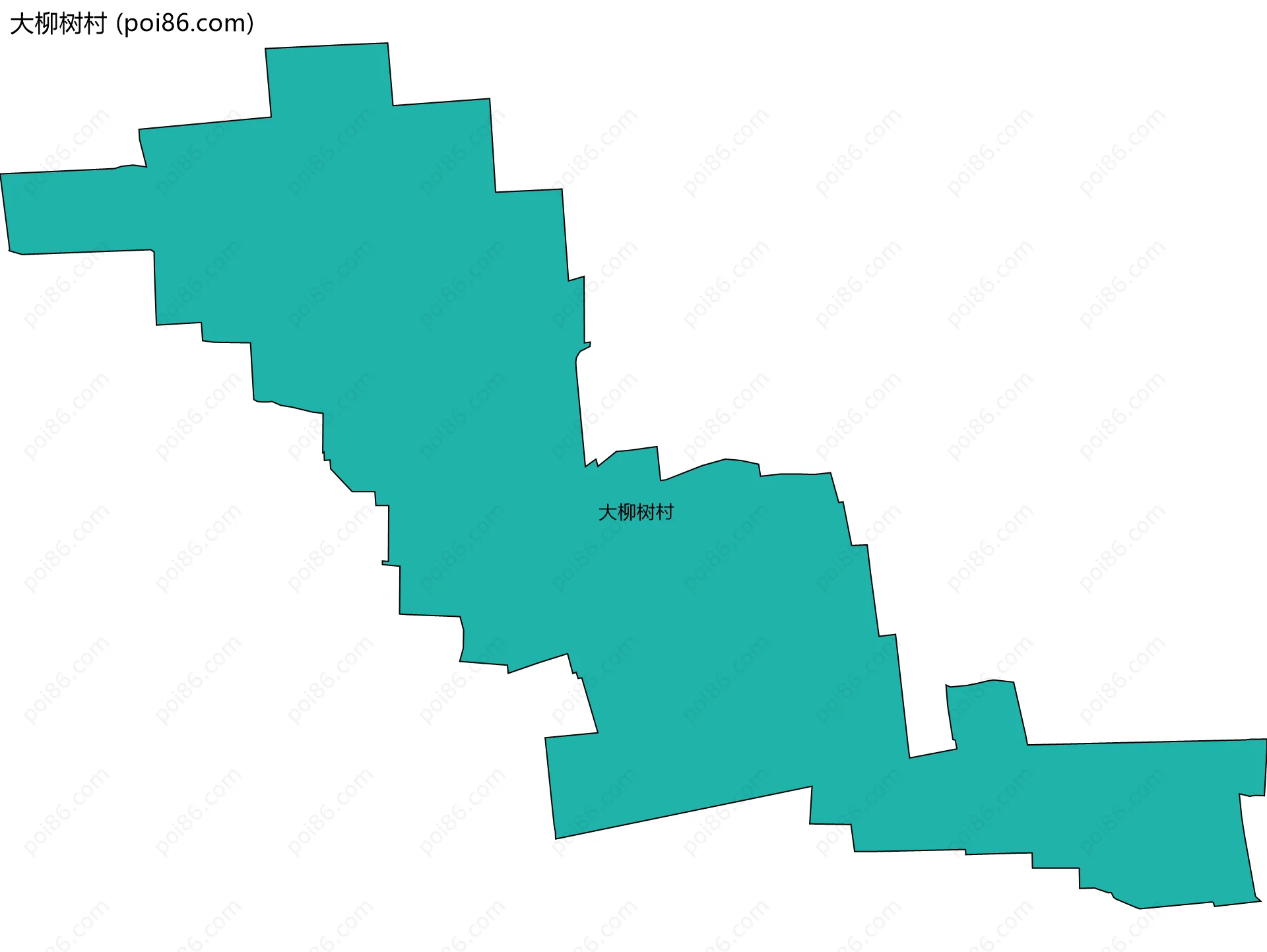 大柳树村边界地图