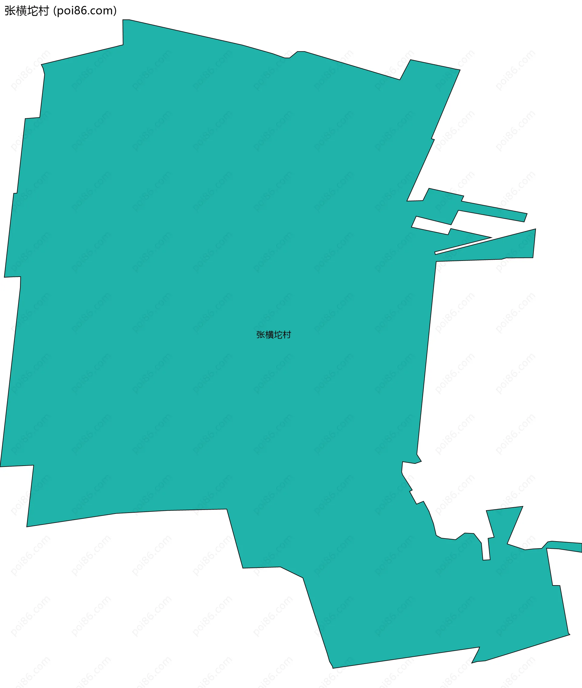 张横坨村边界地图