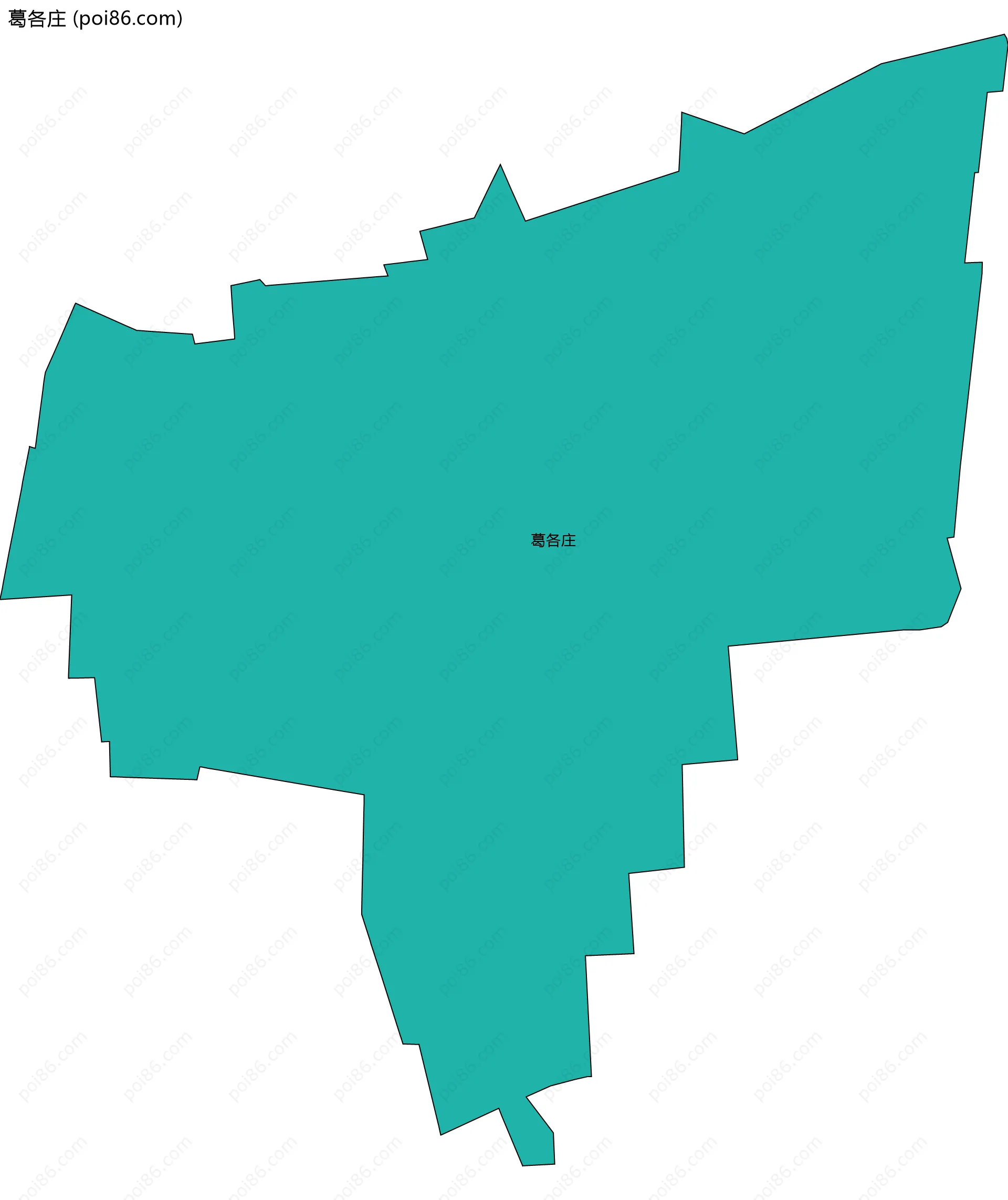 葛各庄边界地图