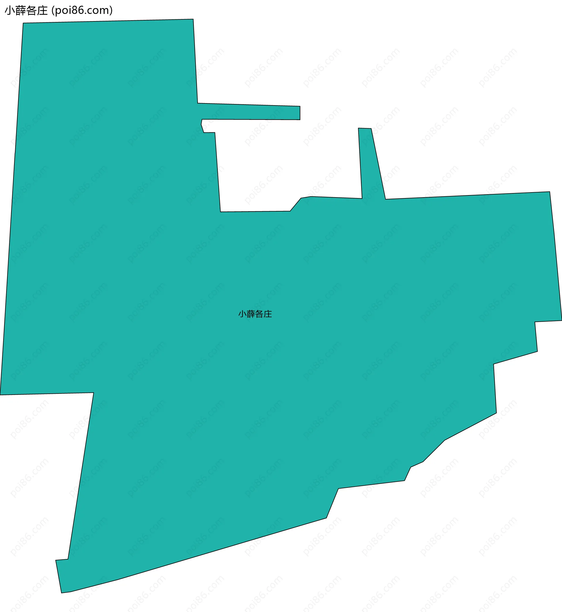 小薛各庄边界地图