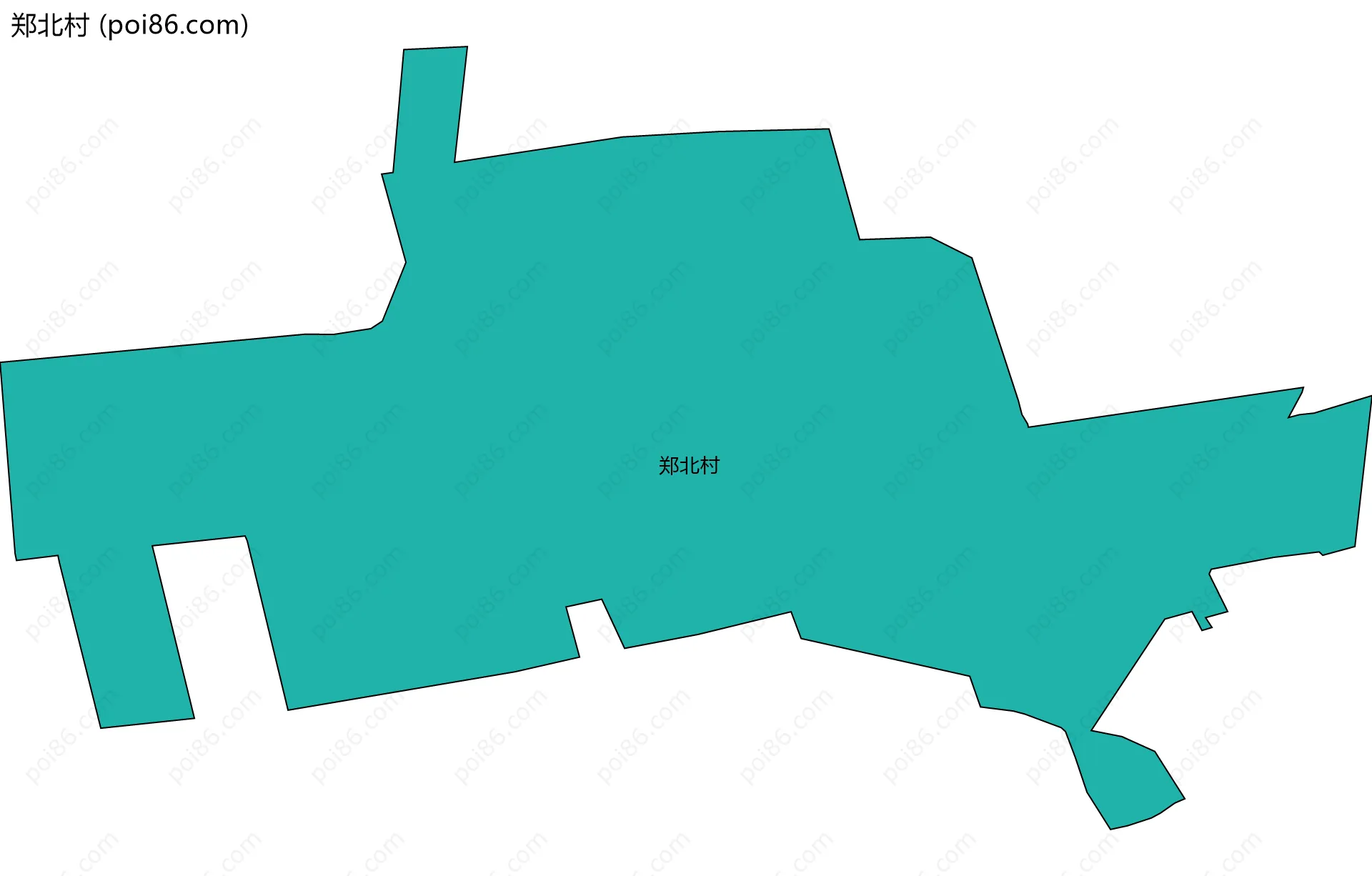郑北村边界地图
