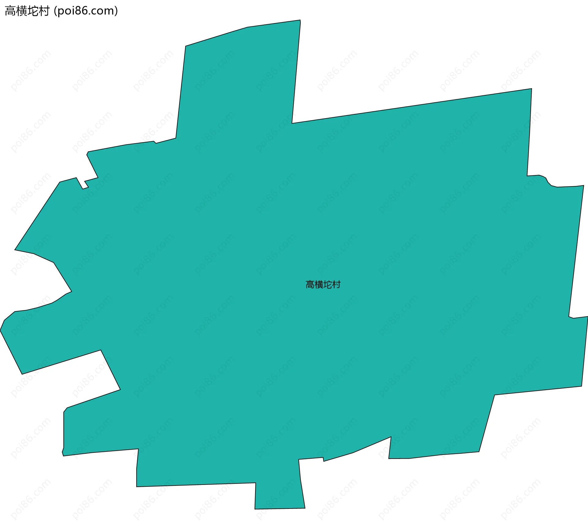 高横坨村边界地图