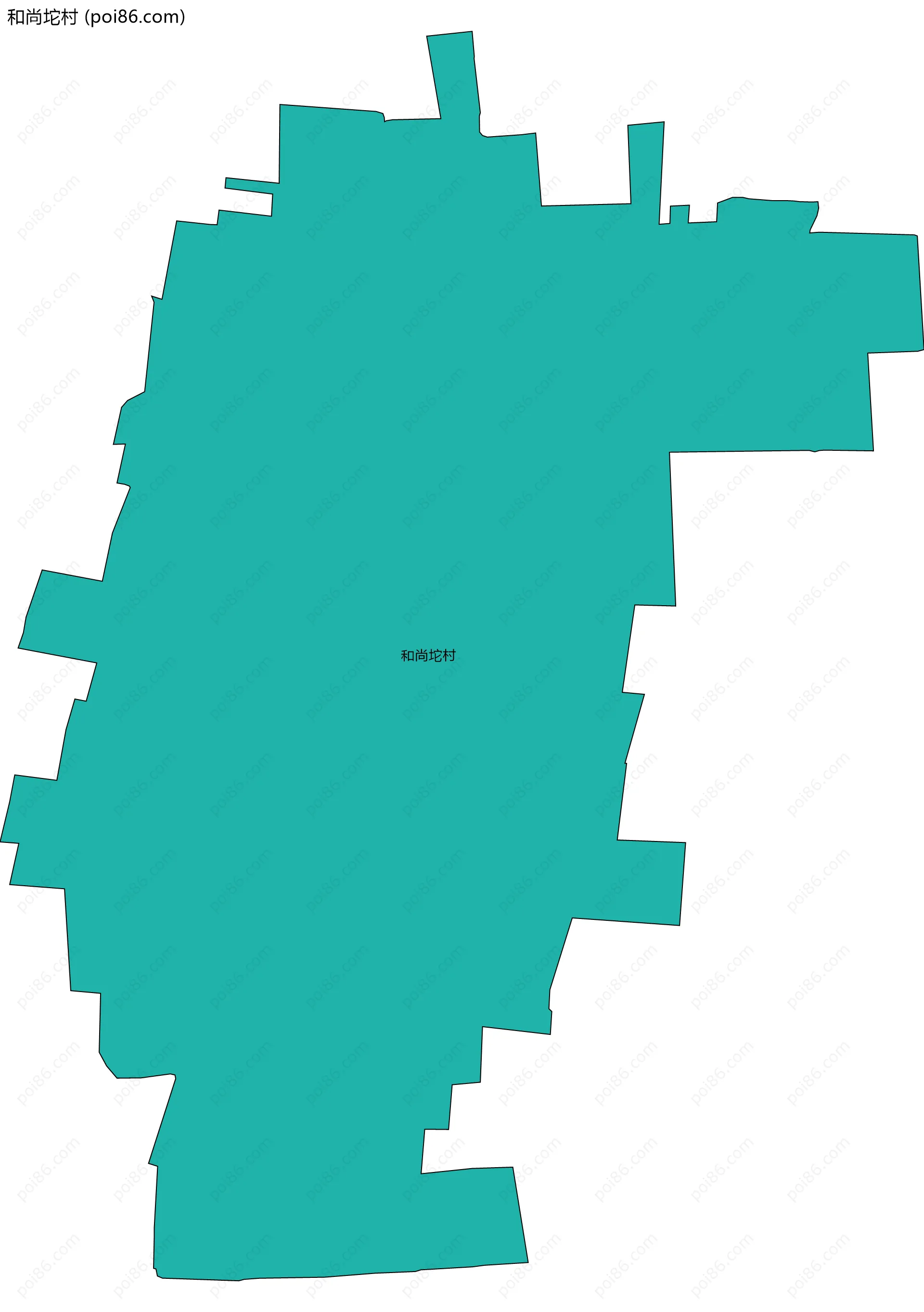 和尚坨村边界地图