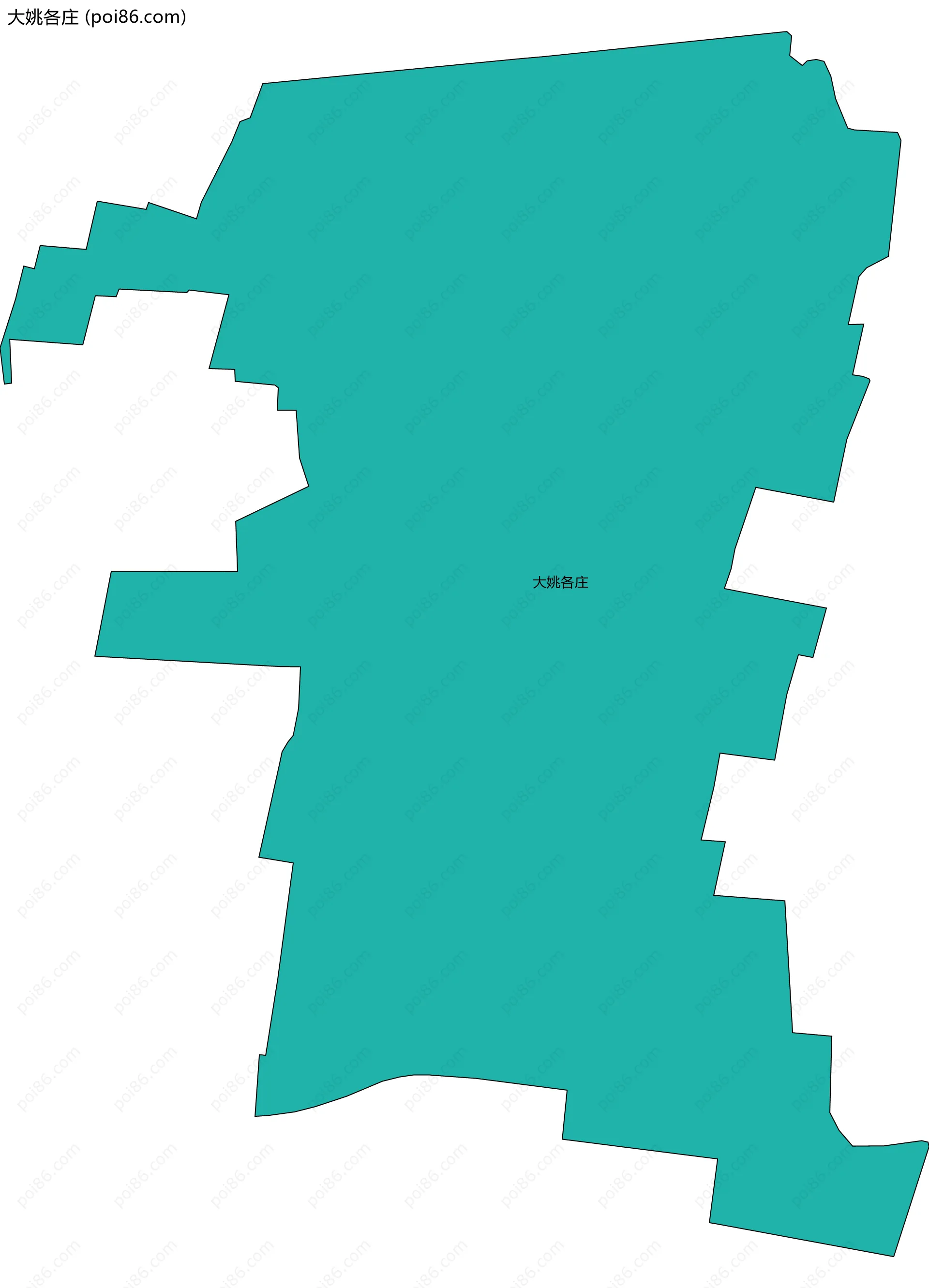 大姚各庄边界地图