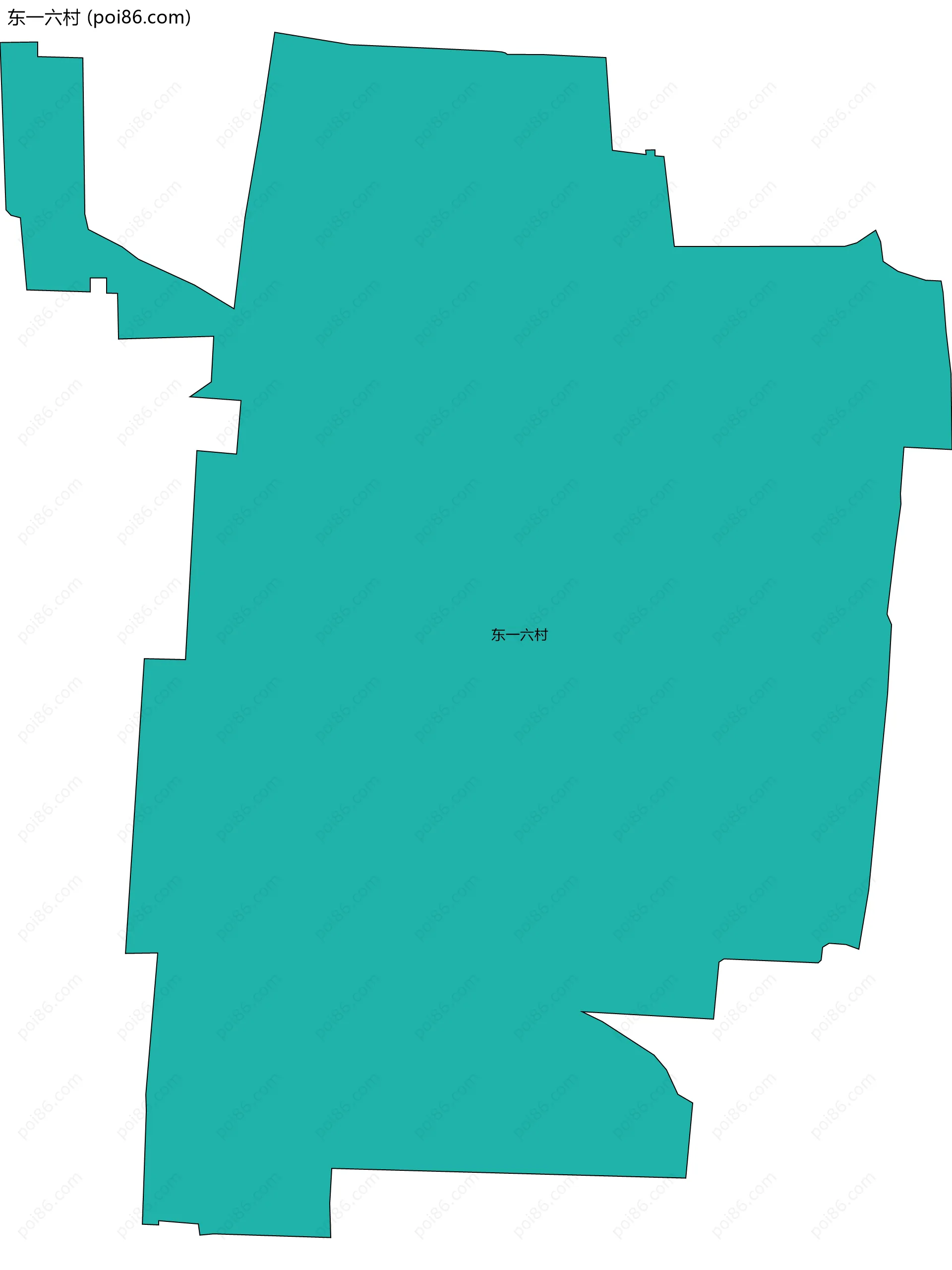 东一六村边界地图