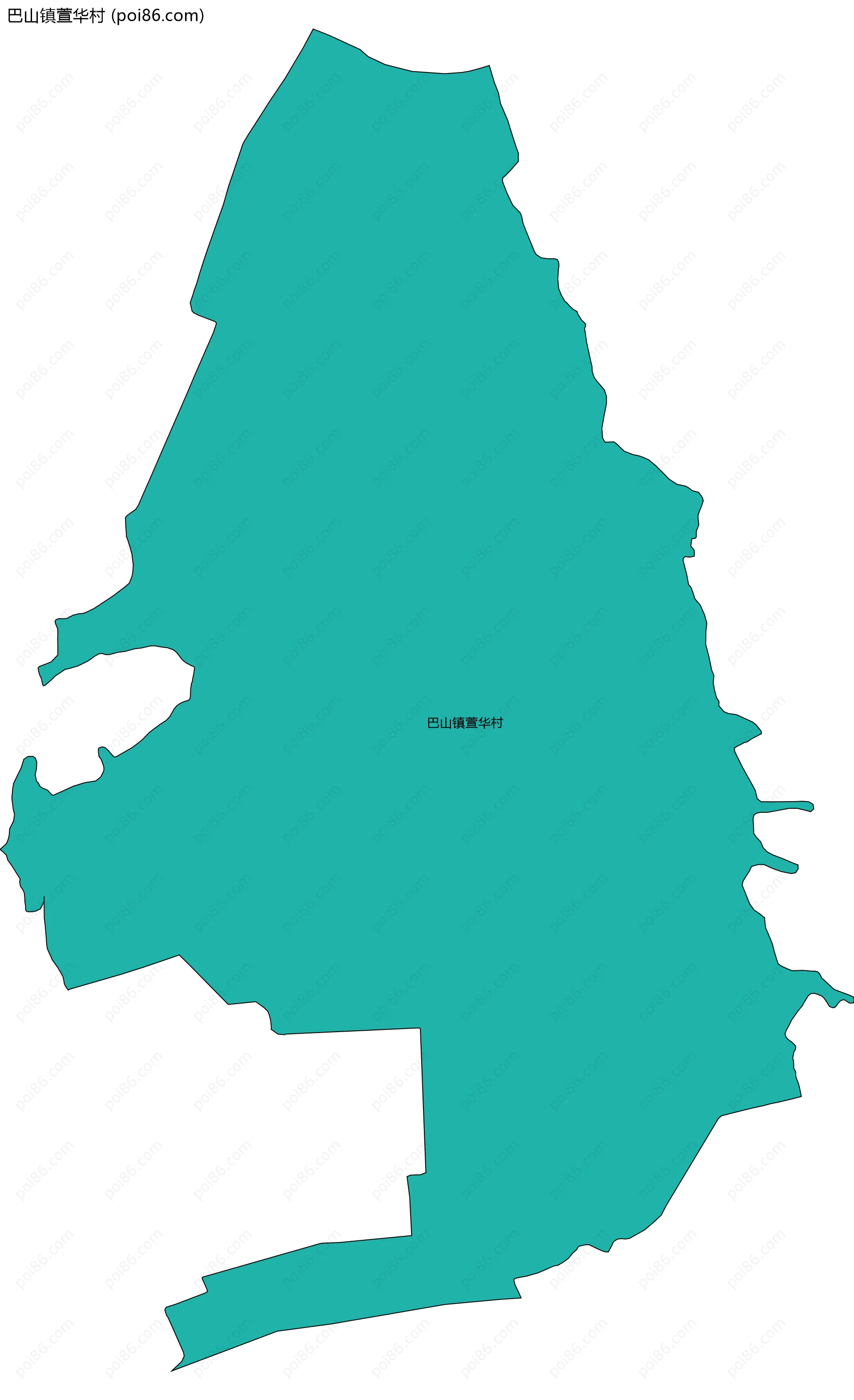 巴山镇萱华村边界地图