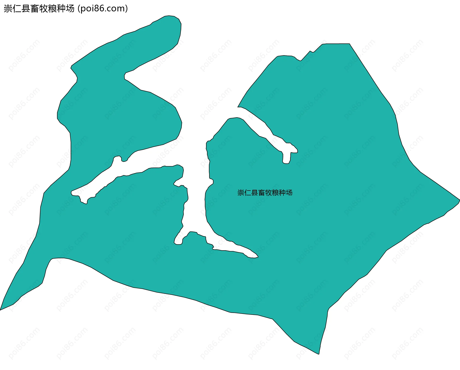 崇仁县畜牧粮种场边界地图