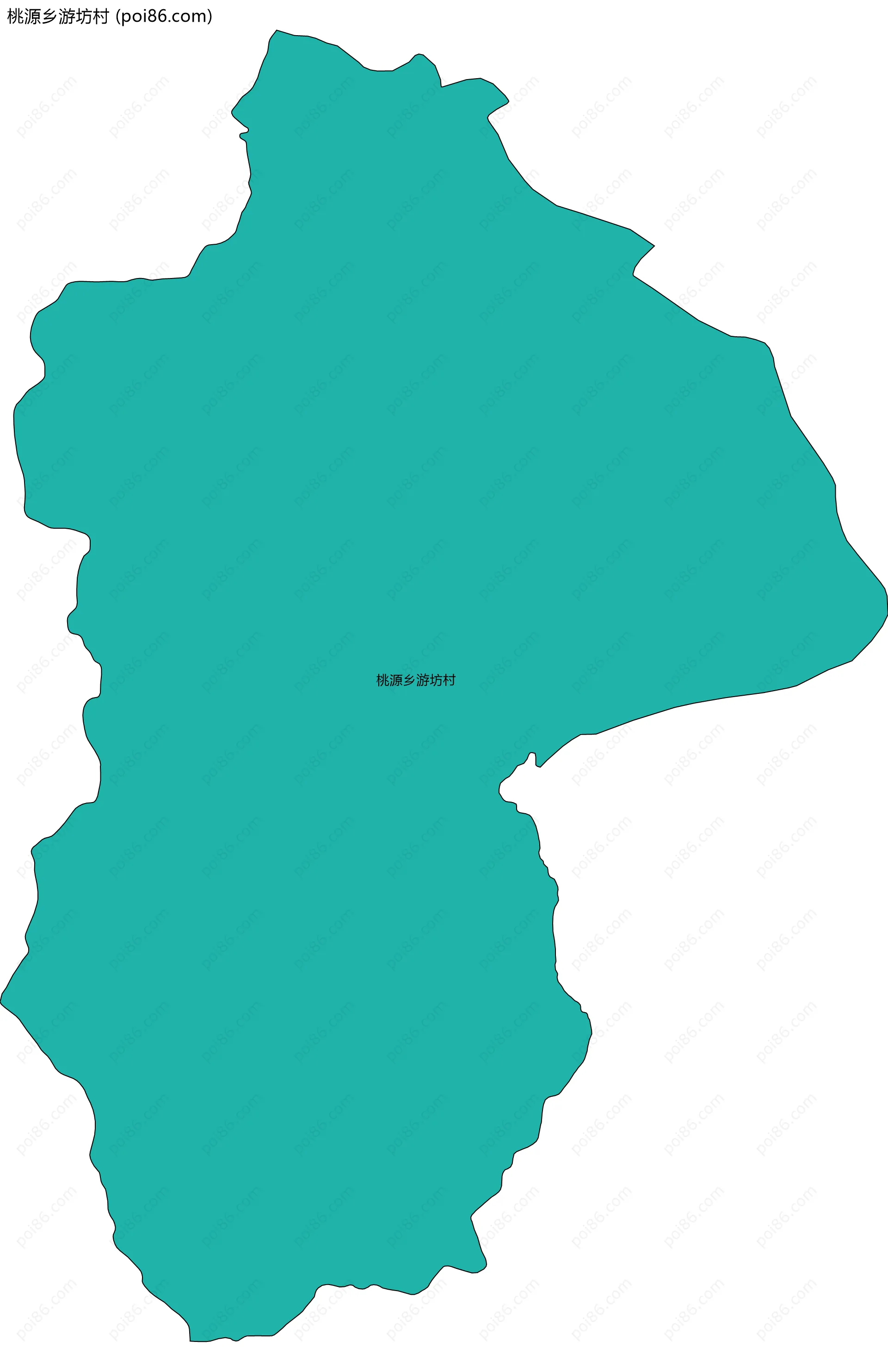 桃源乡游坊村边界地图