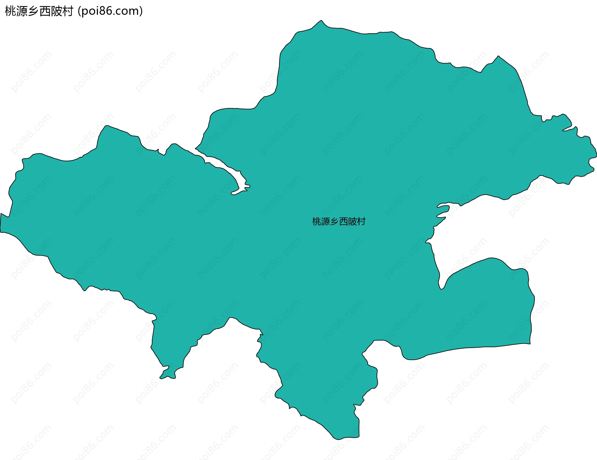 桃源乡西陂村边界地图