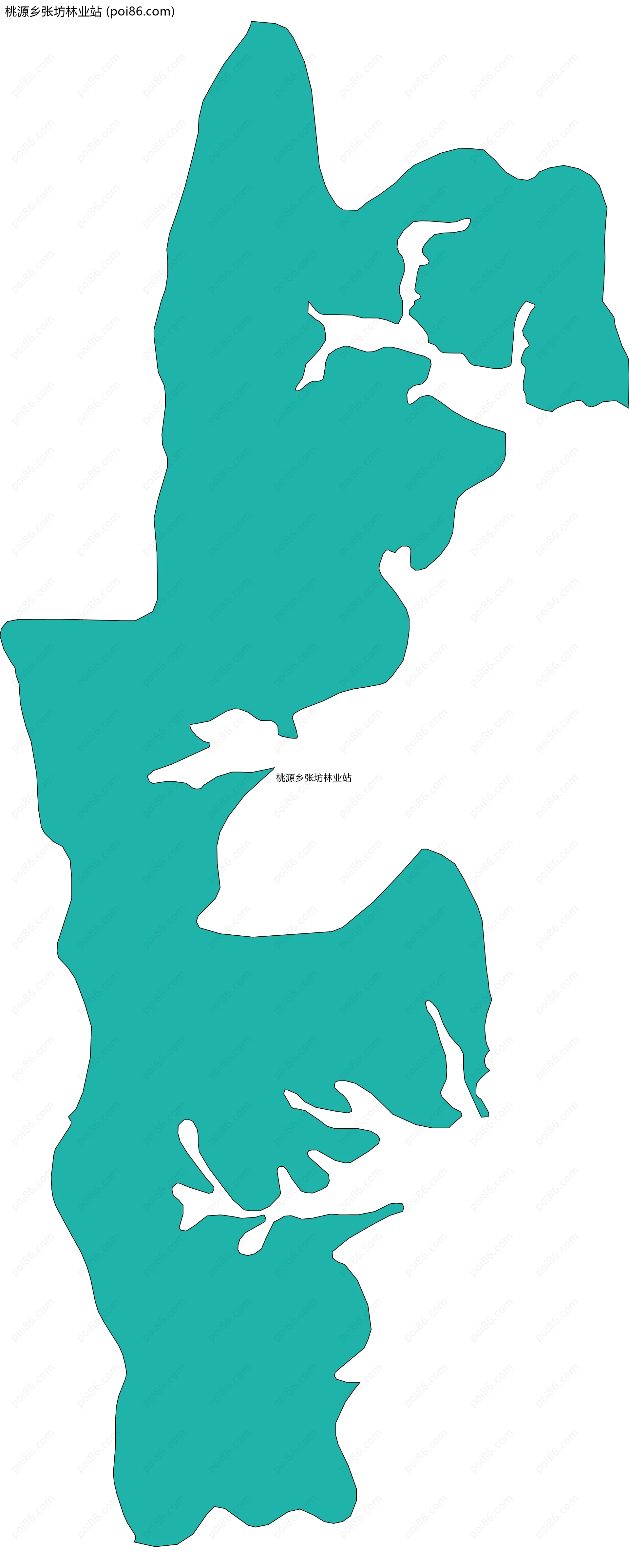 桃源乡张坊林业站边界地图
