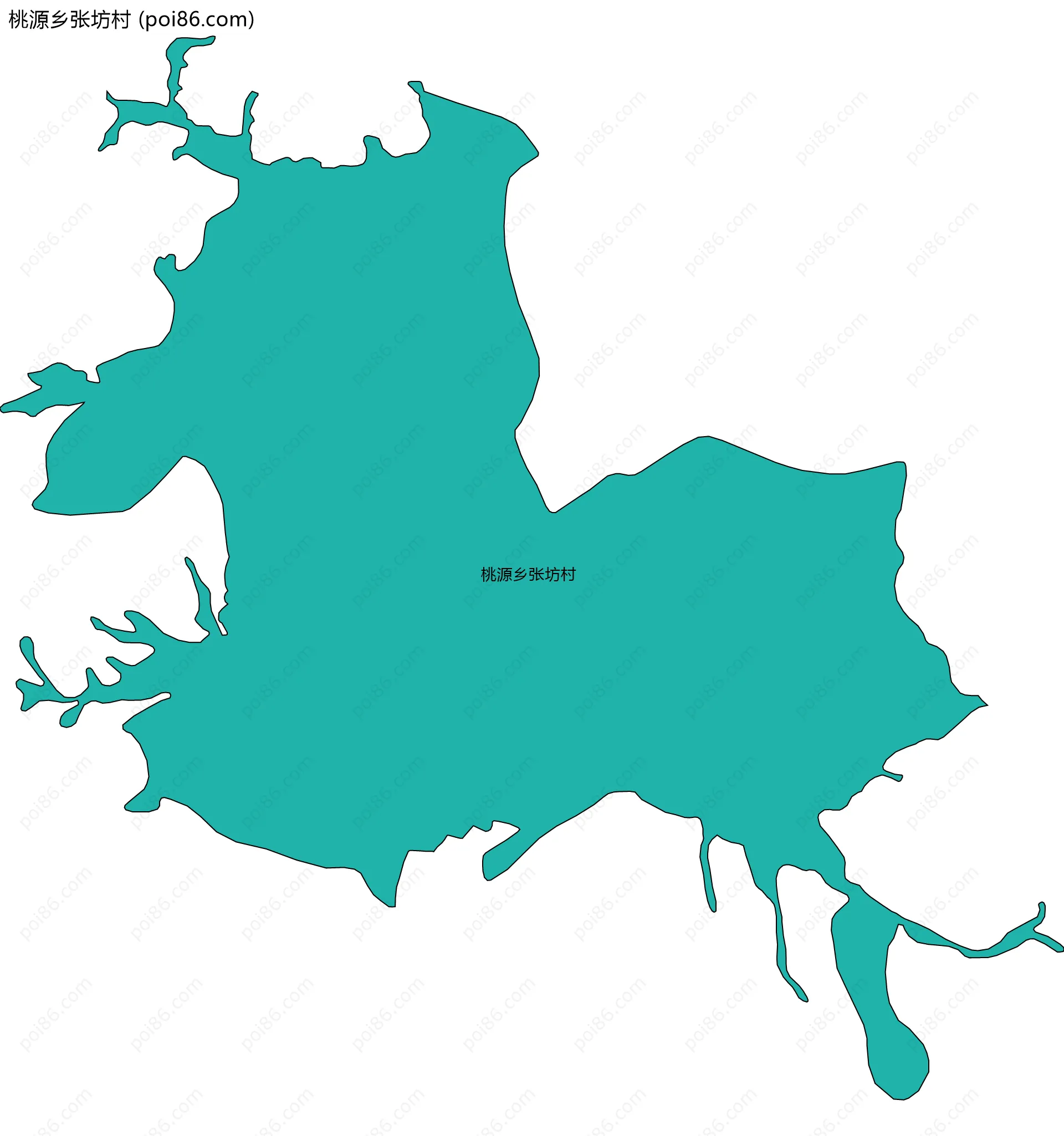 桃源乡张坊村边界地图