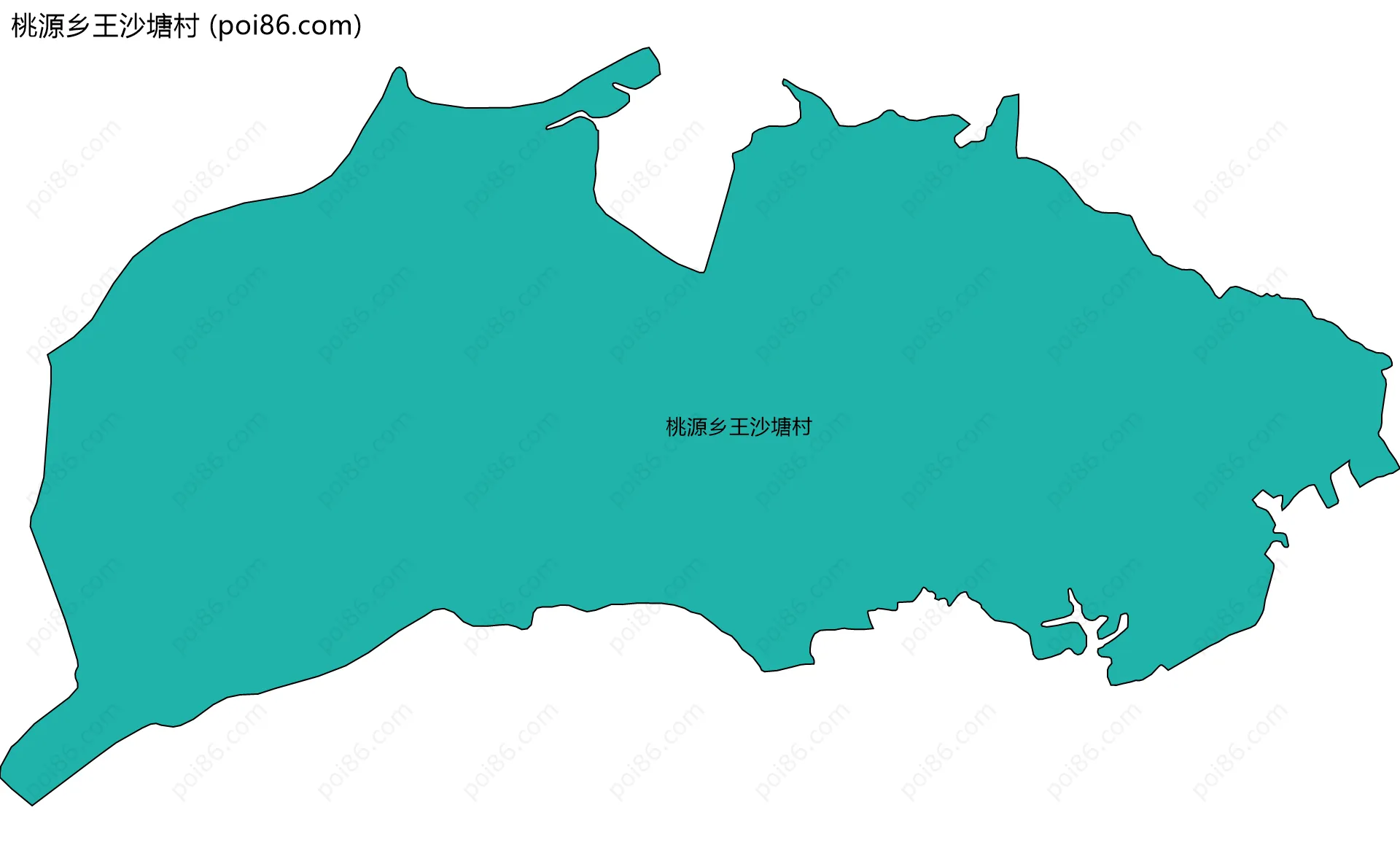 桃源乡王沙塘村边界地图