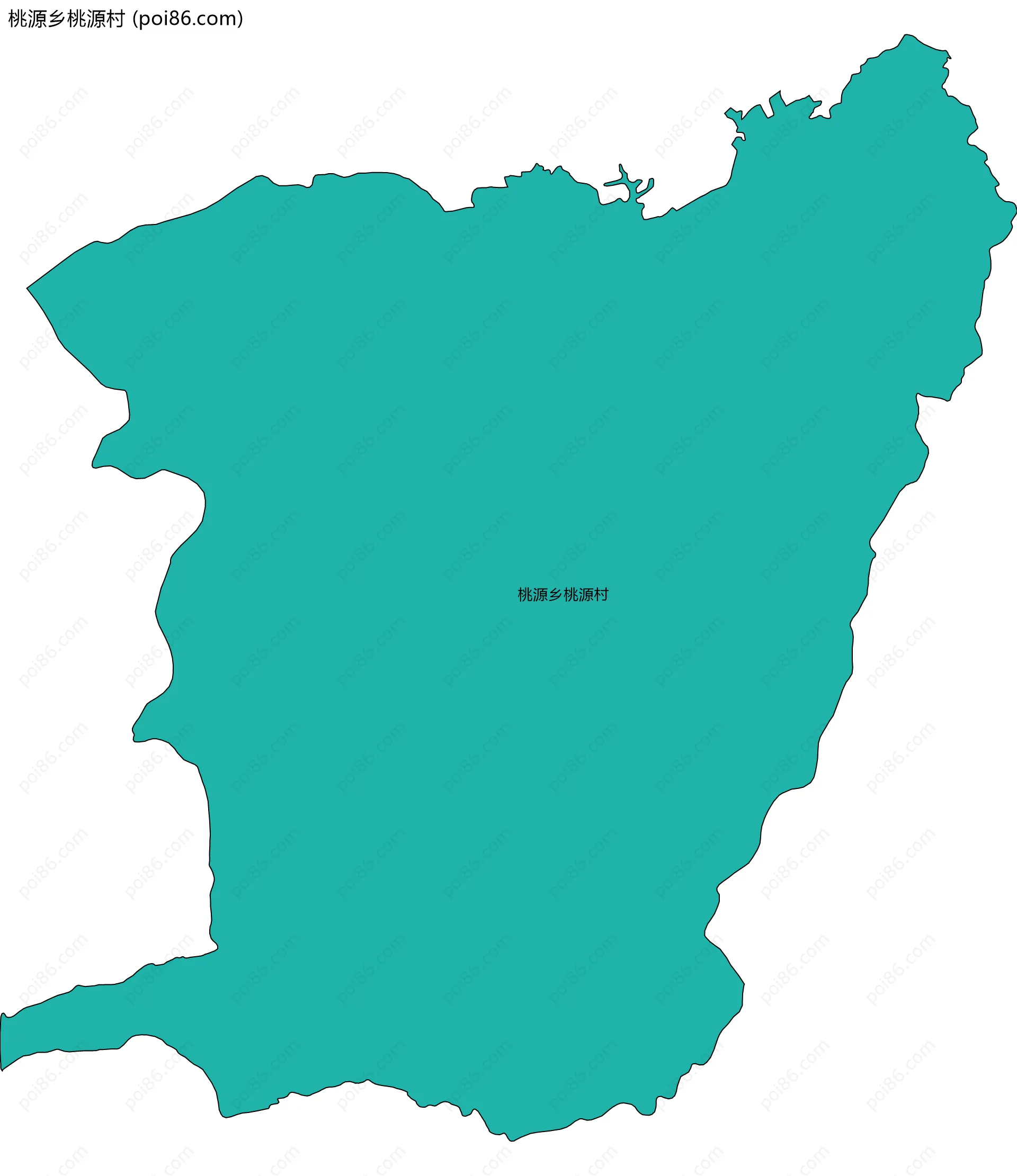 桃源乡桃源村边界地图