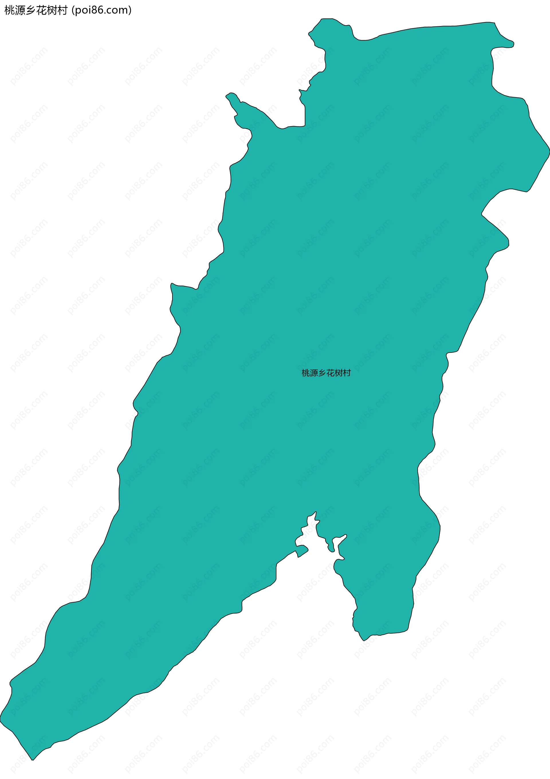 桃源乡花树村边界地图