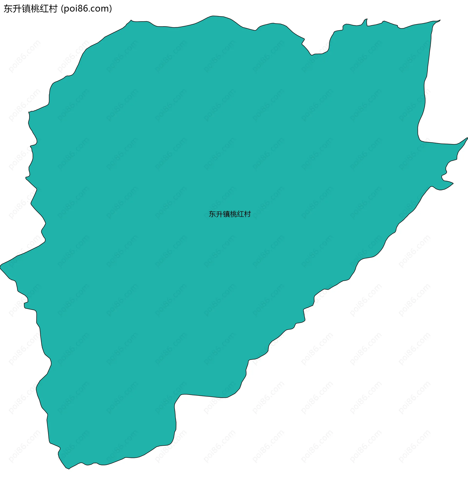 东升镇桃红村边界地图