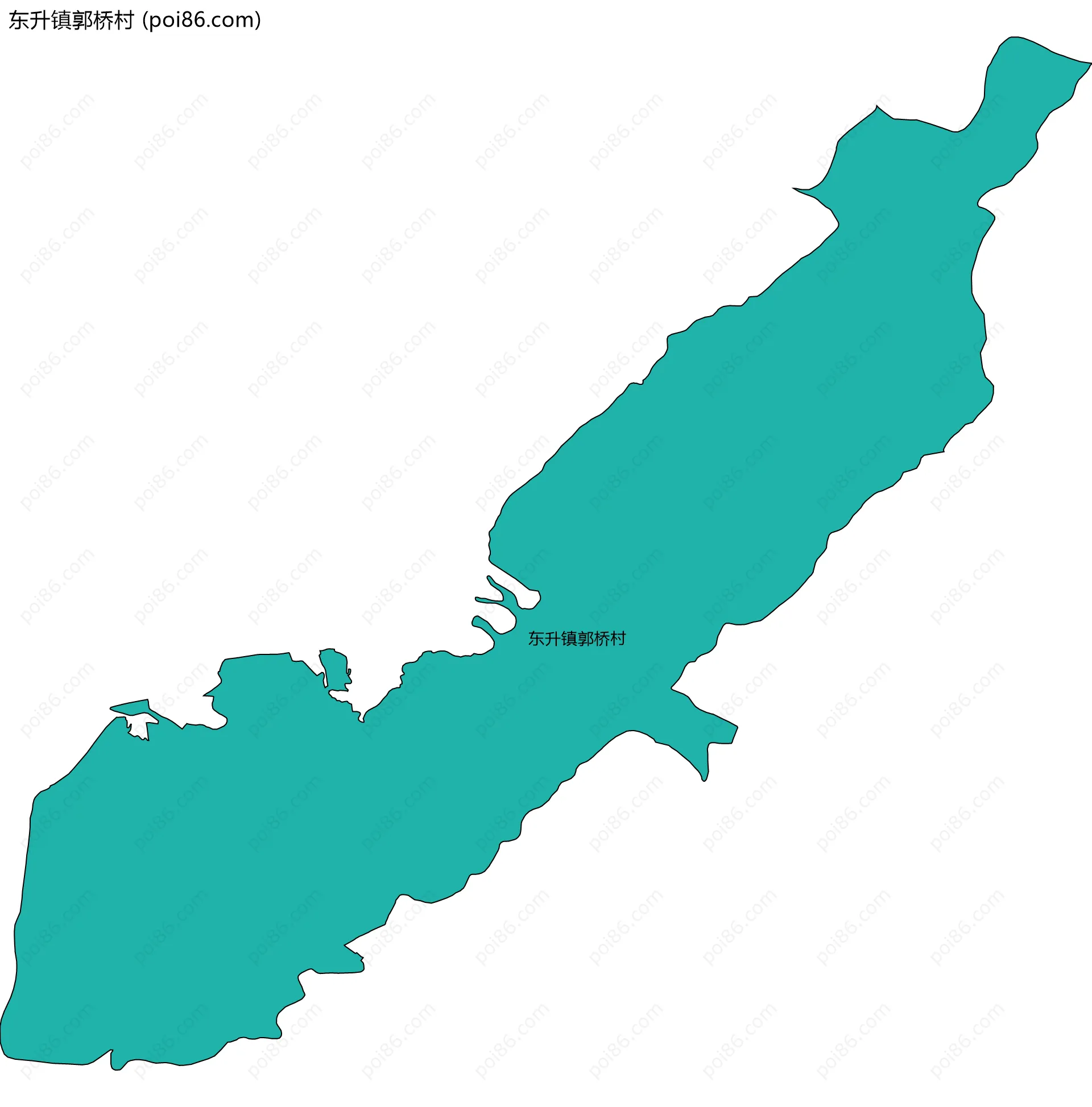 东升镇郭桥村边界地图