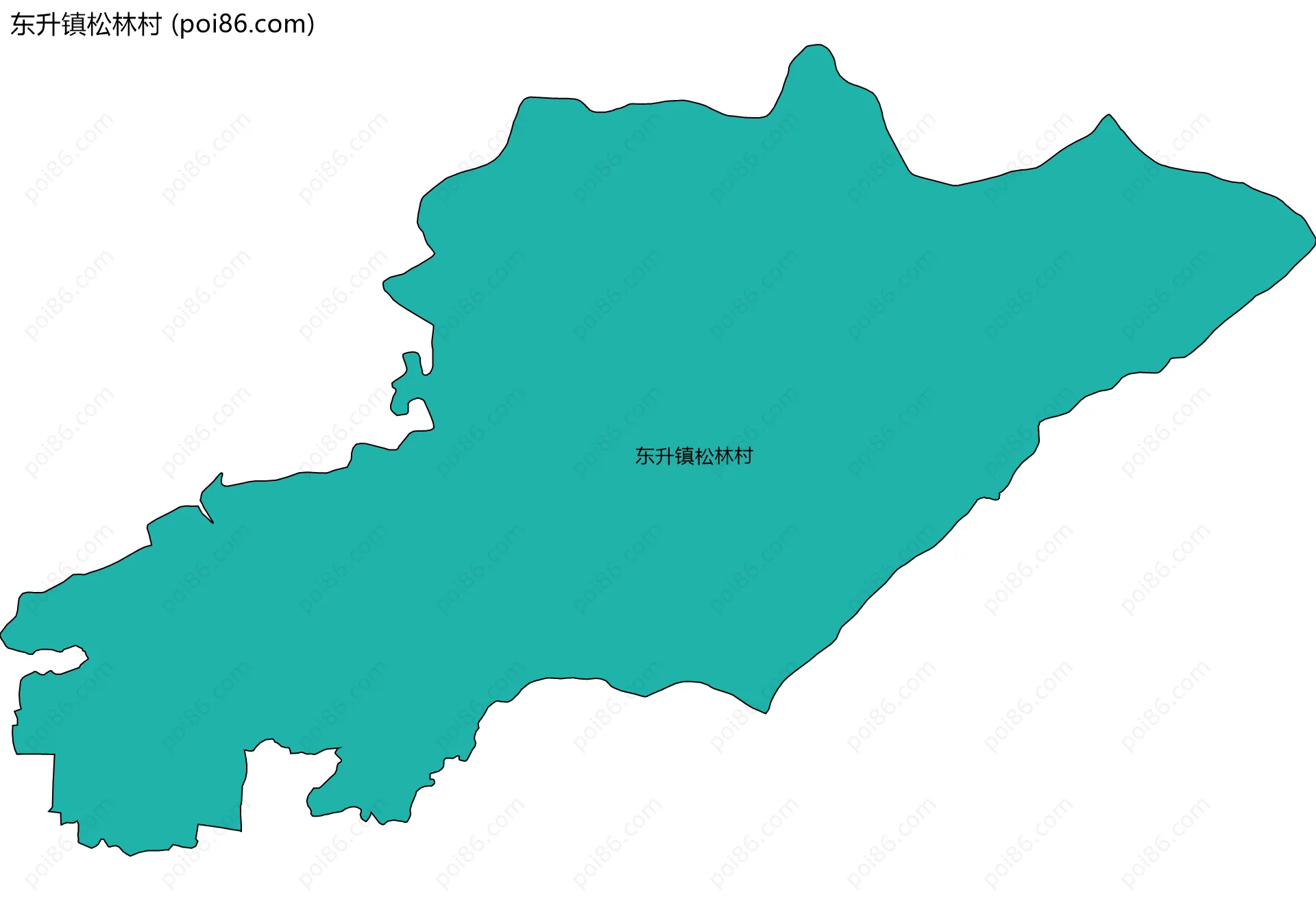 东升镇松林村边界地图