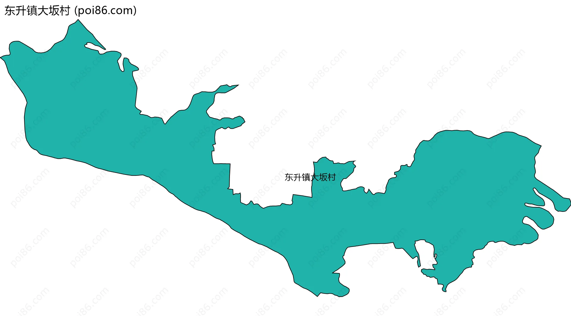 东升镇大坂村边界地图