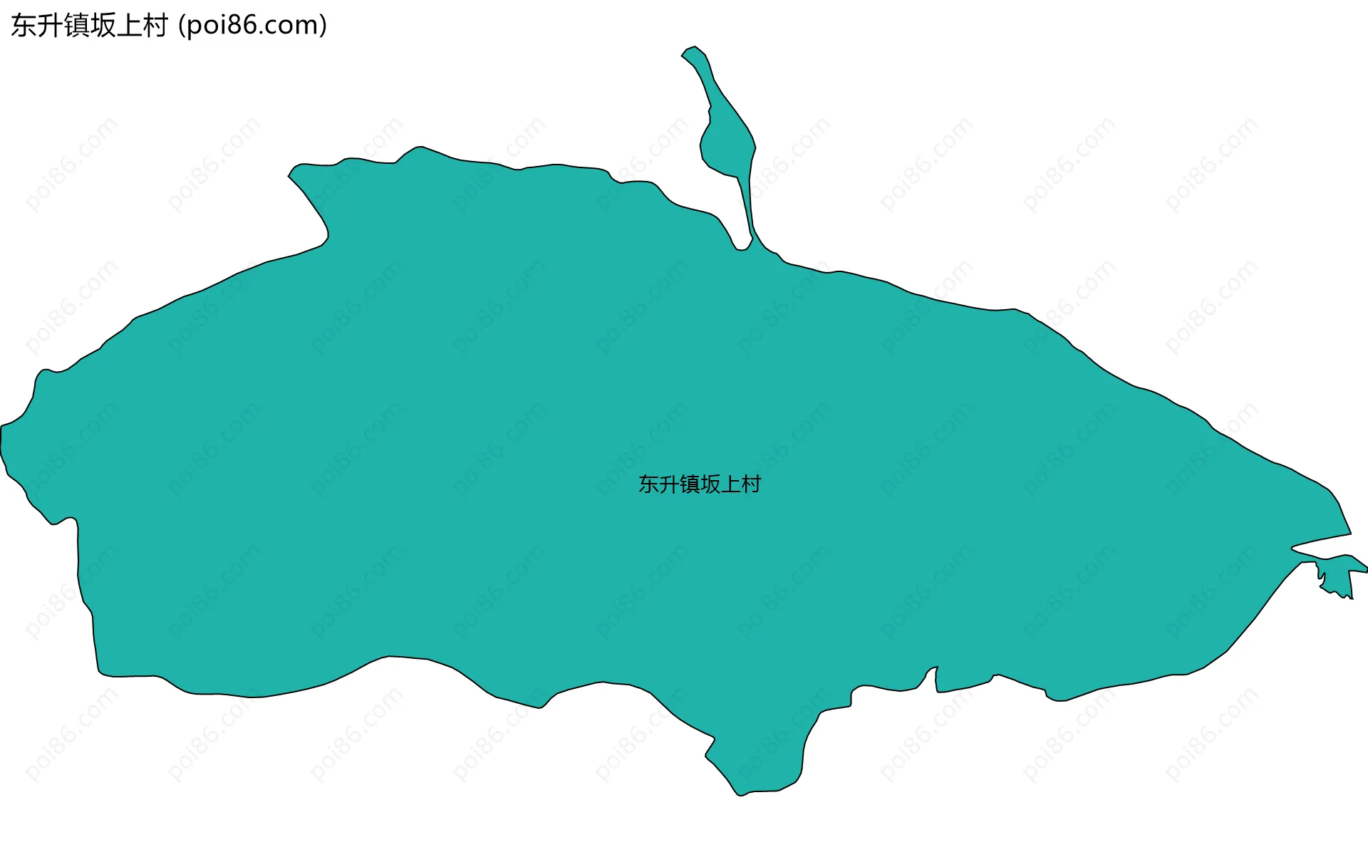 东升镇坂上村边界地图