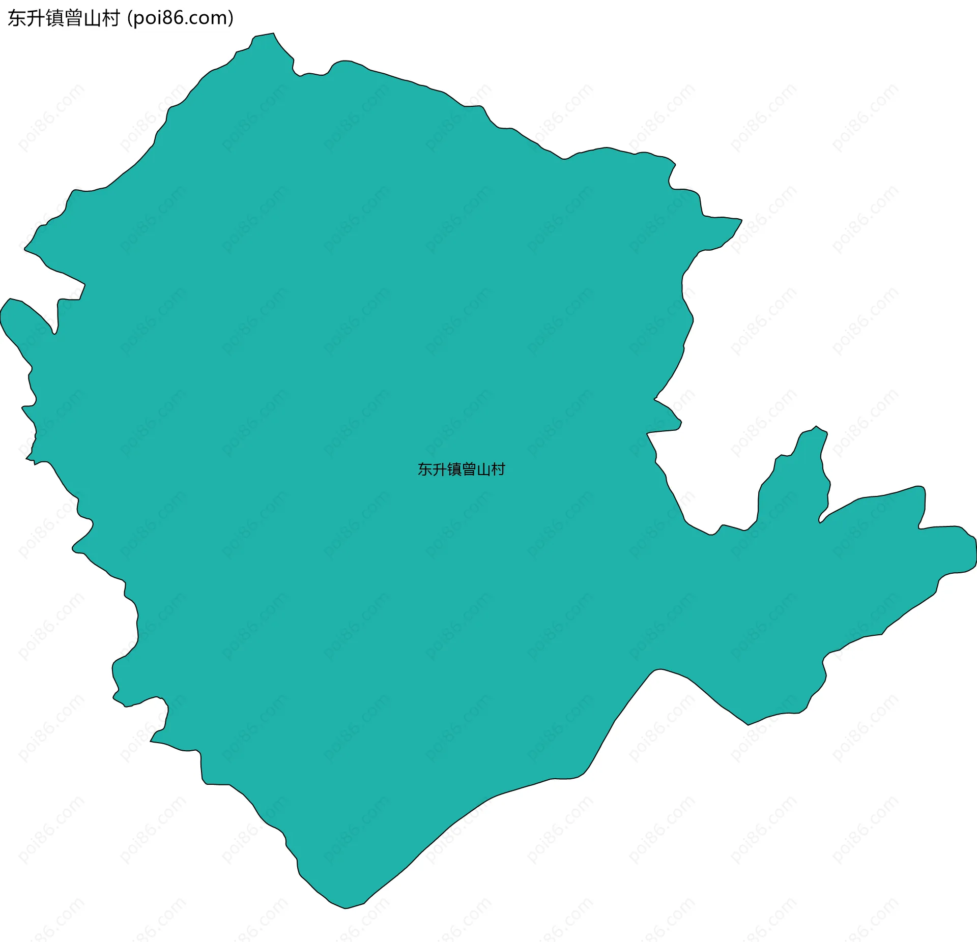 东升镇曾山村边界地图