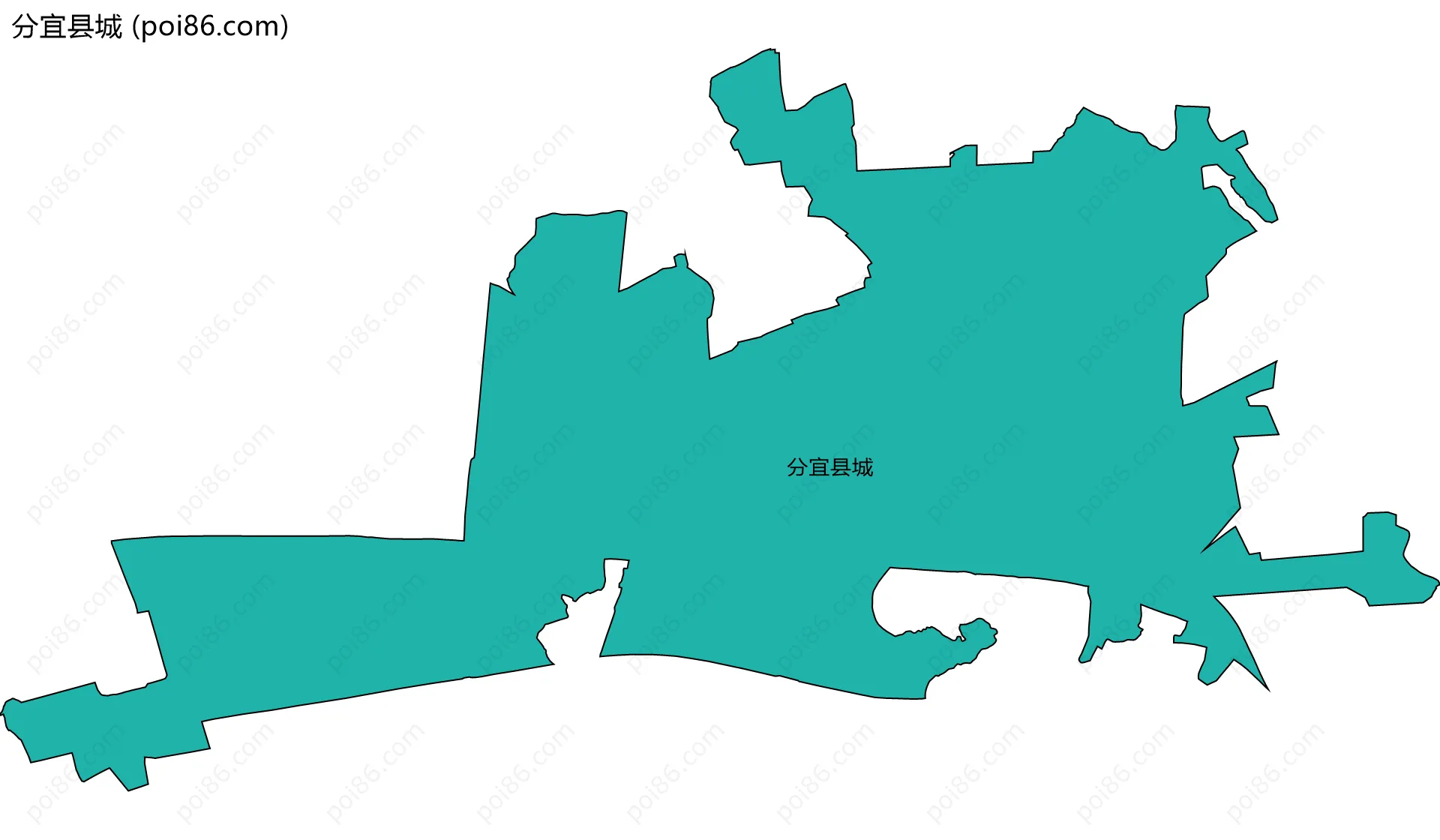 分宜县城边界地图