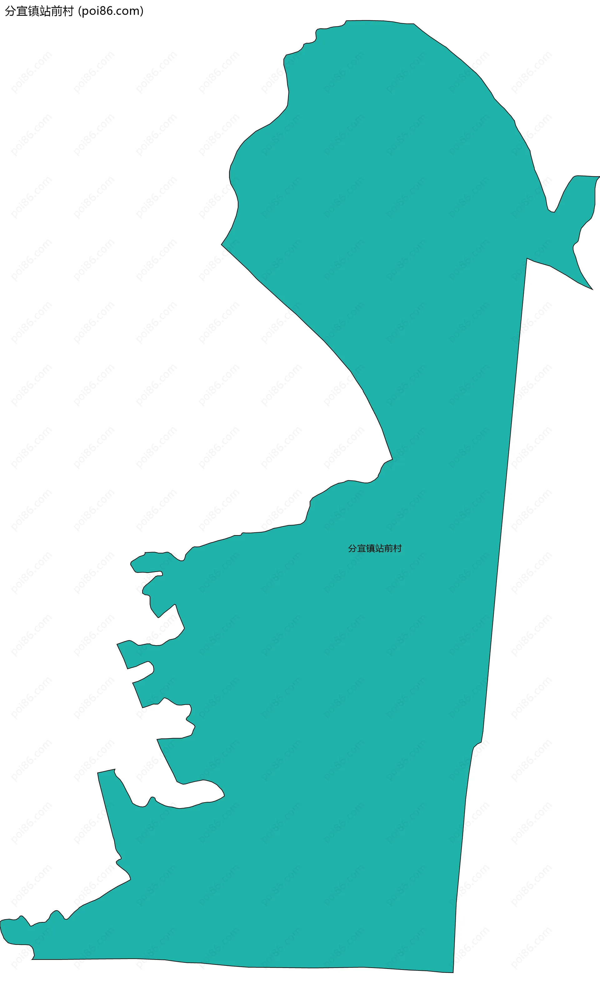 分宜镇站前村边界地图