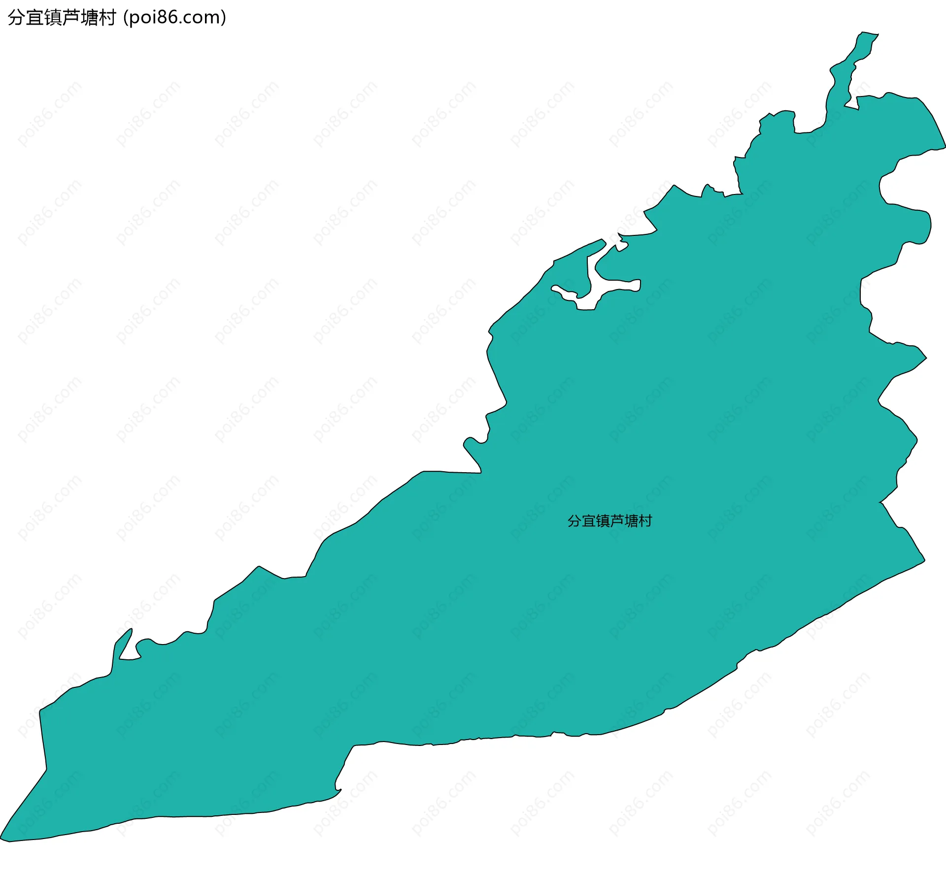分宜镇芦塘村边界地图