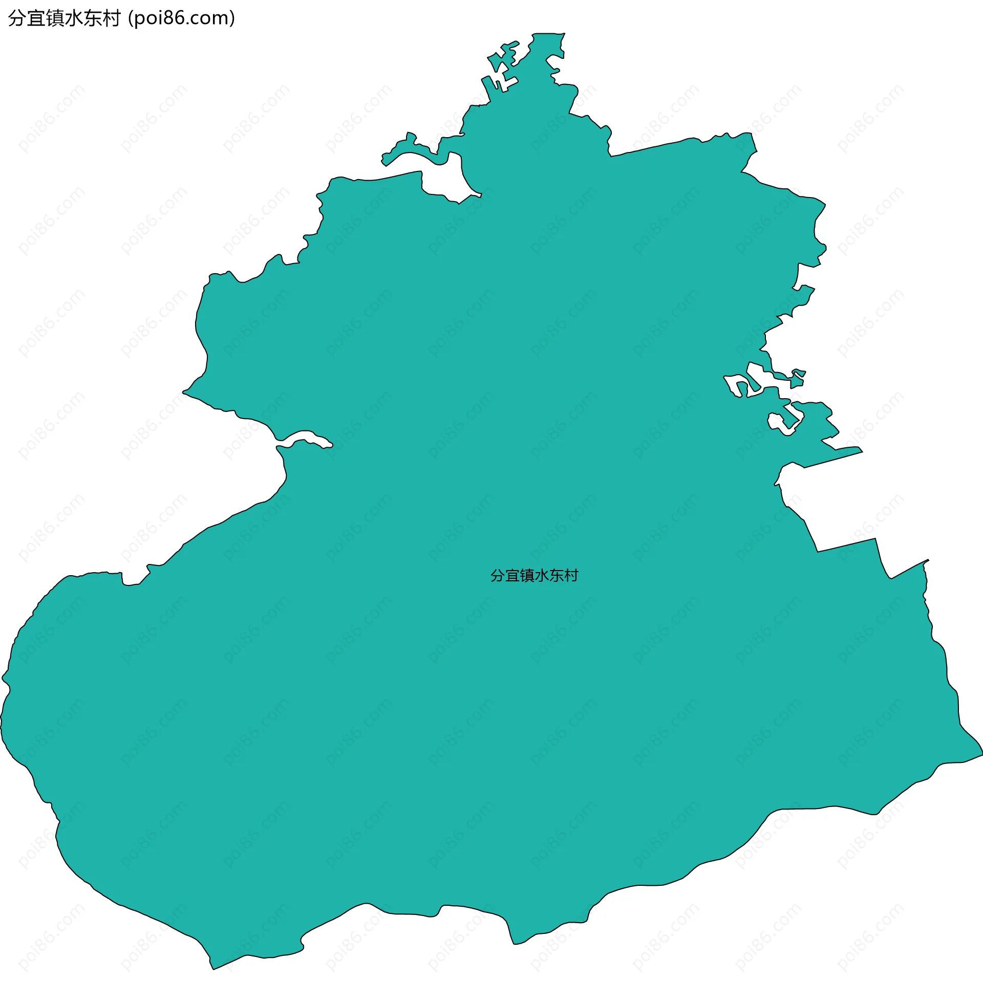 分宜镇水东村边界地图