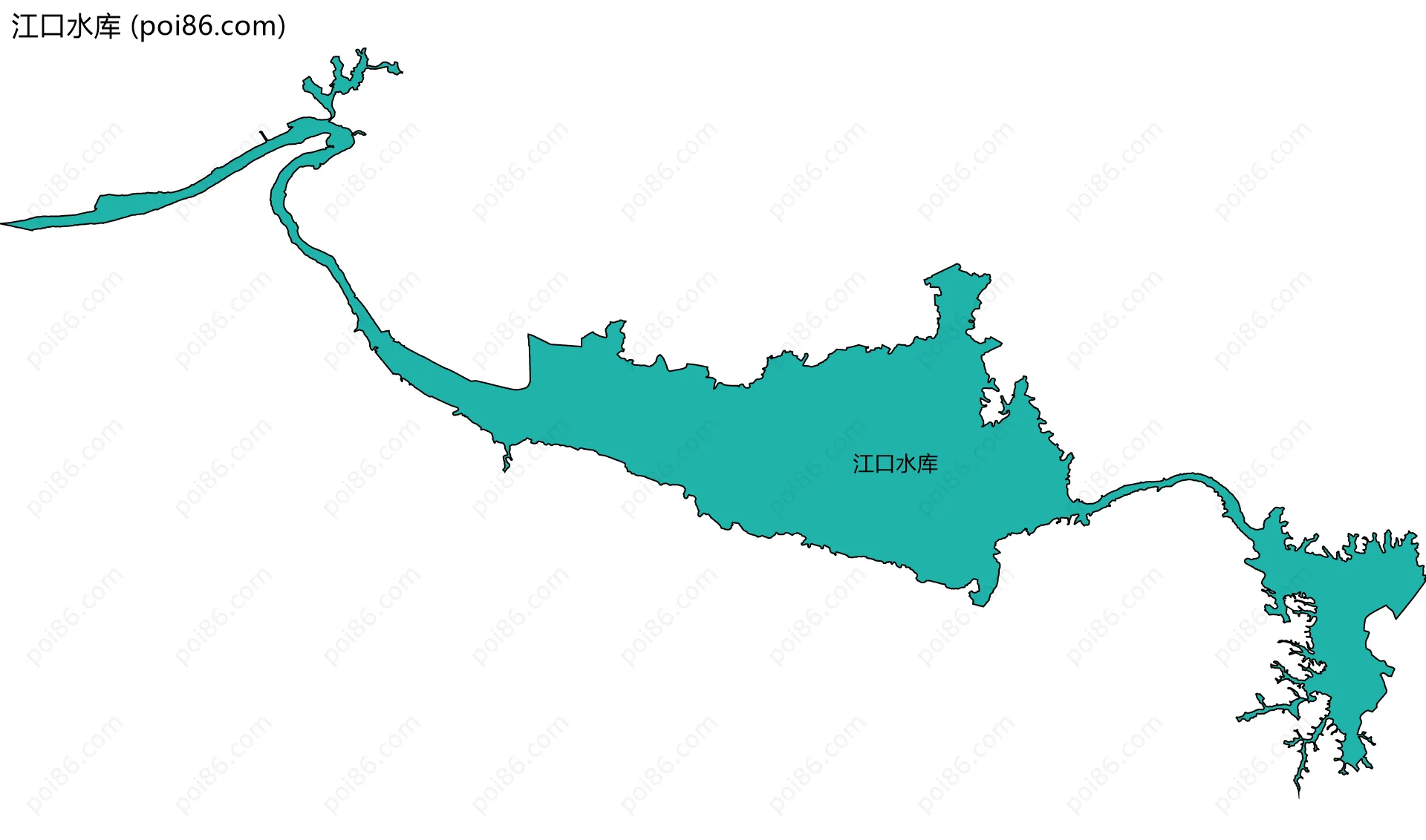 江口水库边界地图