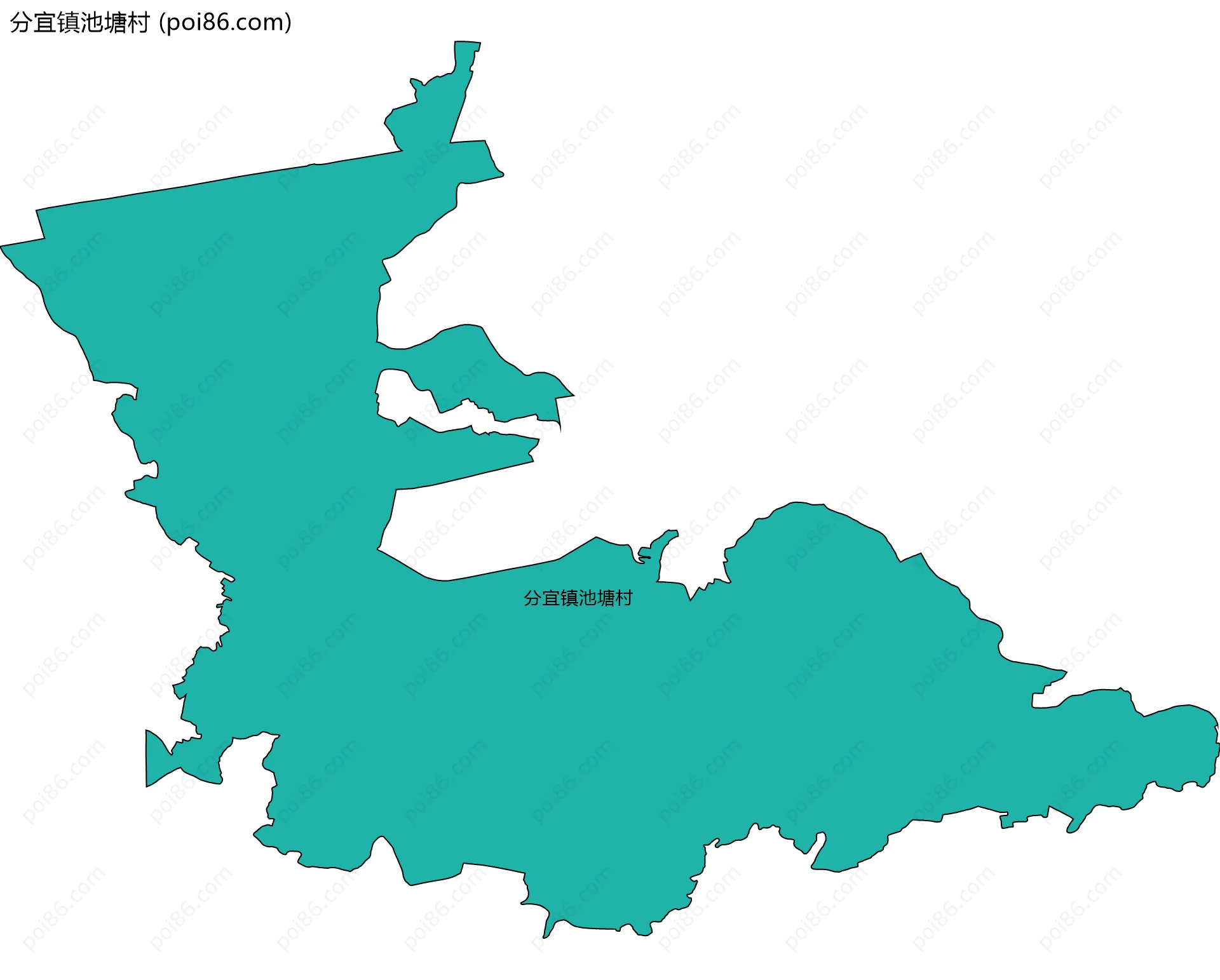 分宜镇池塘村边界地图
