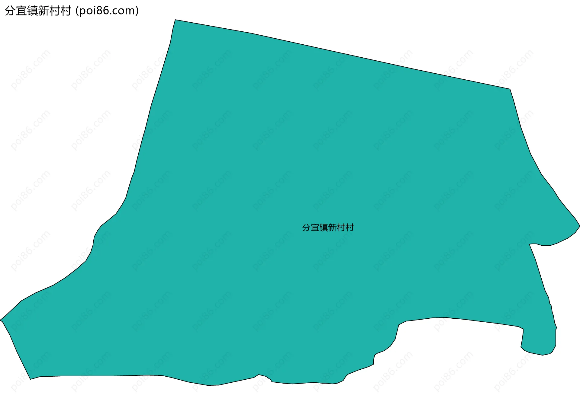 分宜镇新村村边界地图