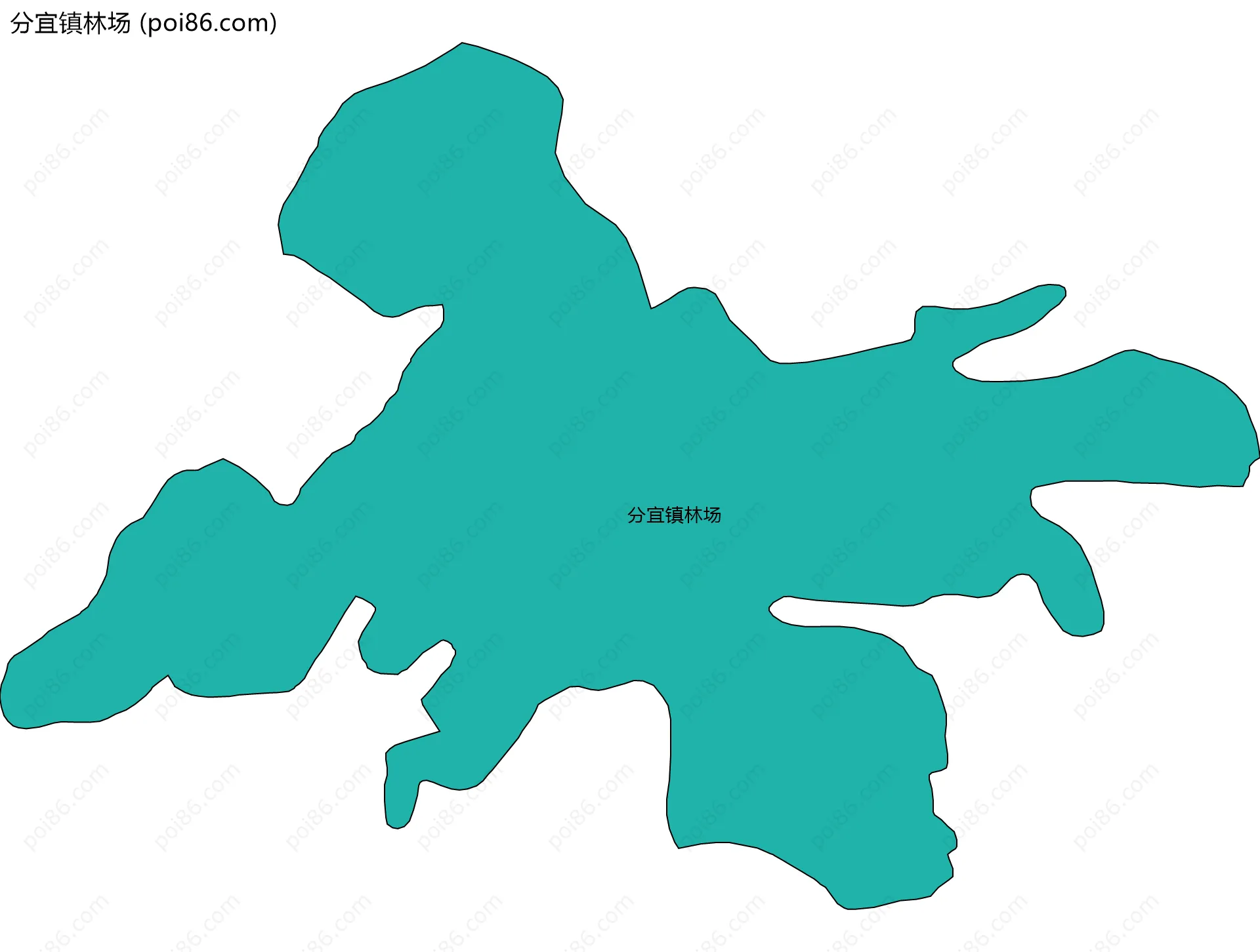 分宜镇林场边界地图