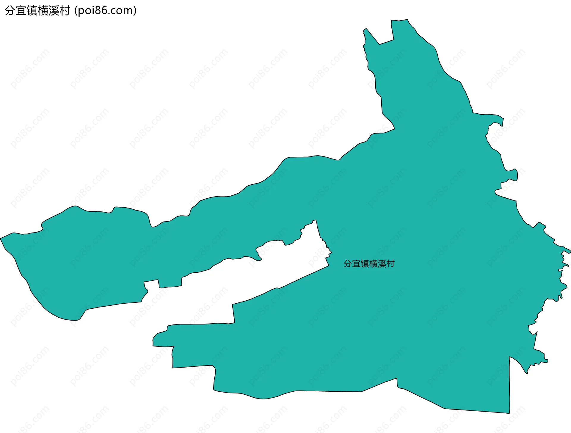 分宜镇横溪村边界地图