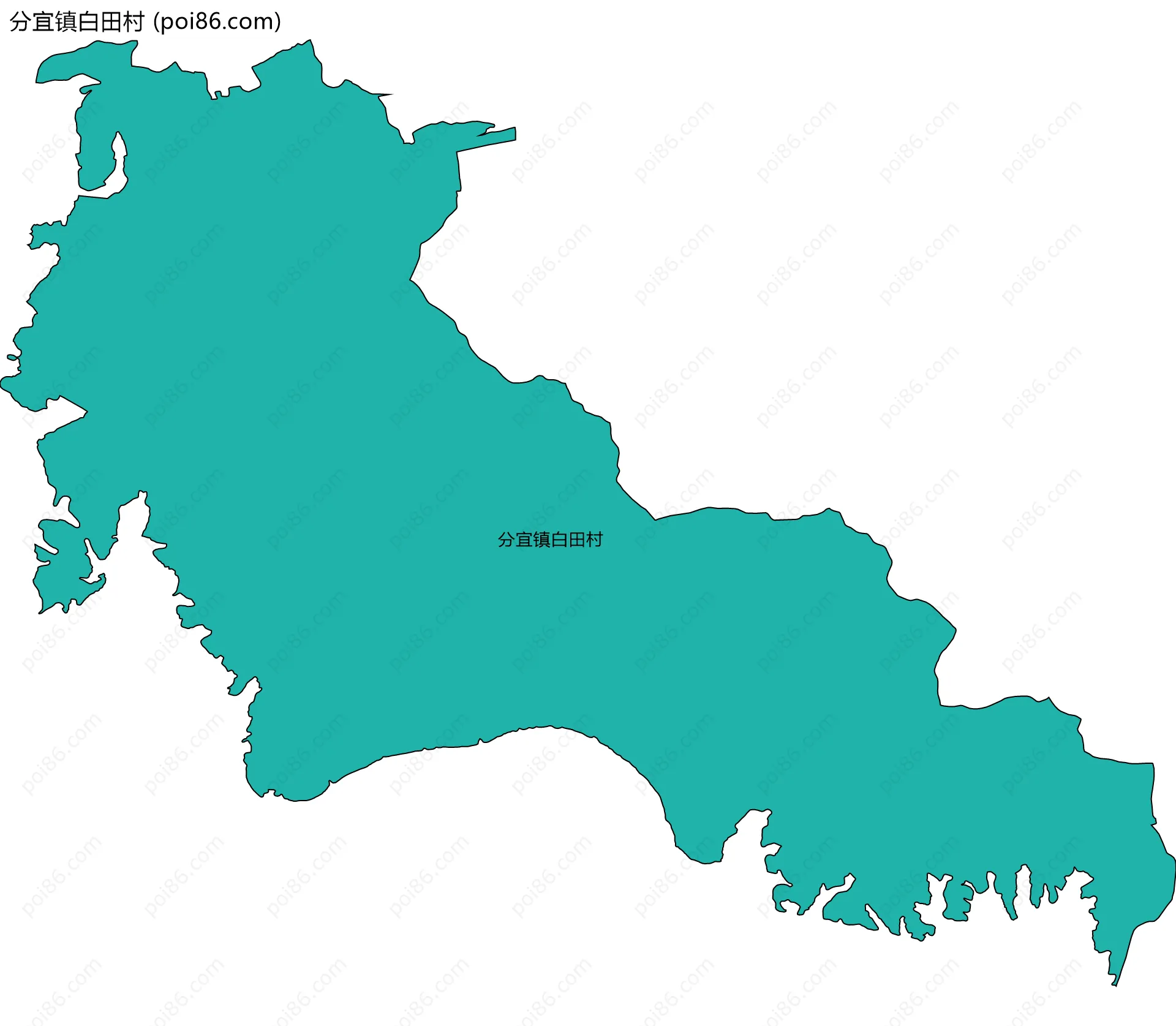 分宜镇白田村边界地图