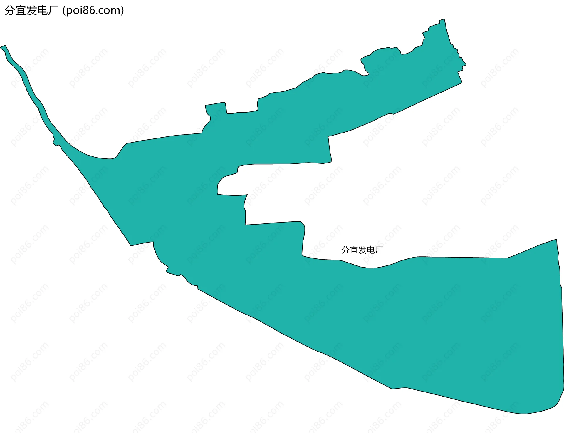 分宜发电厂边界地图