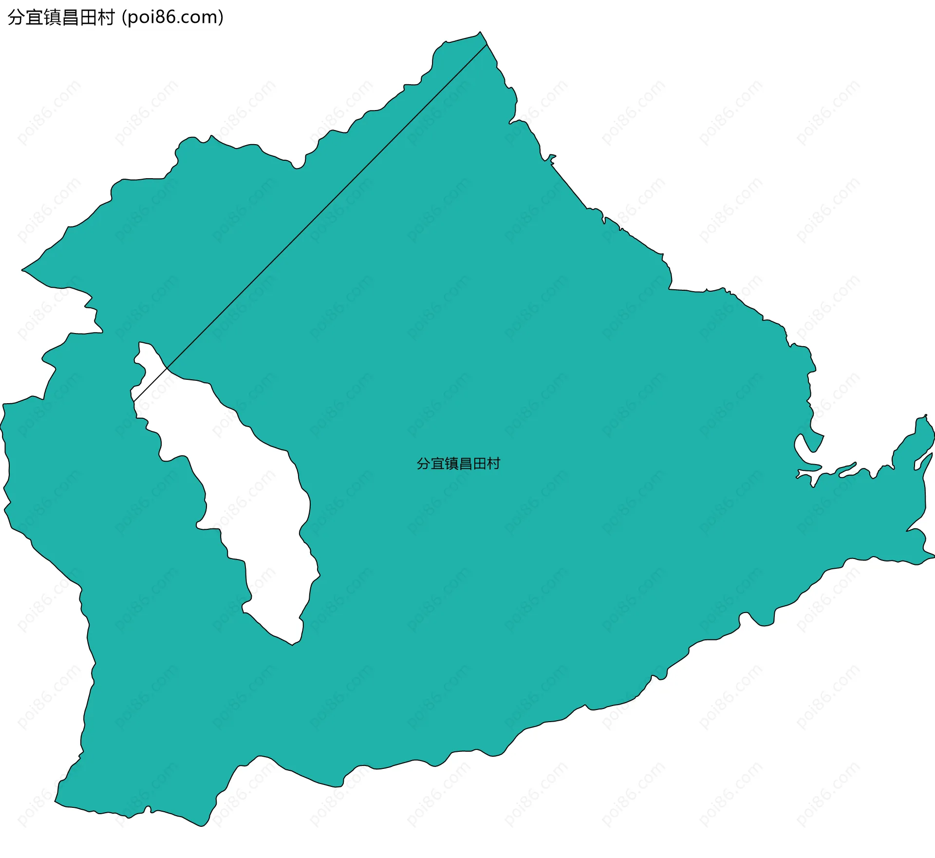 分宜镇昌田村边界地图