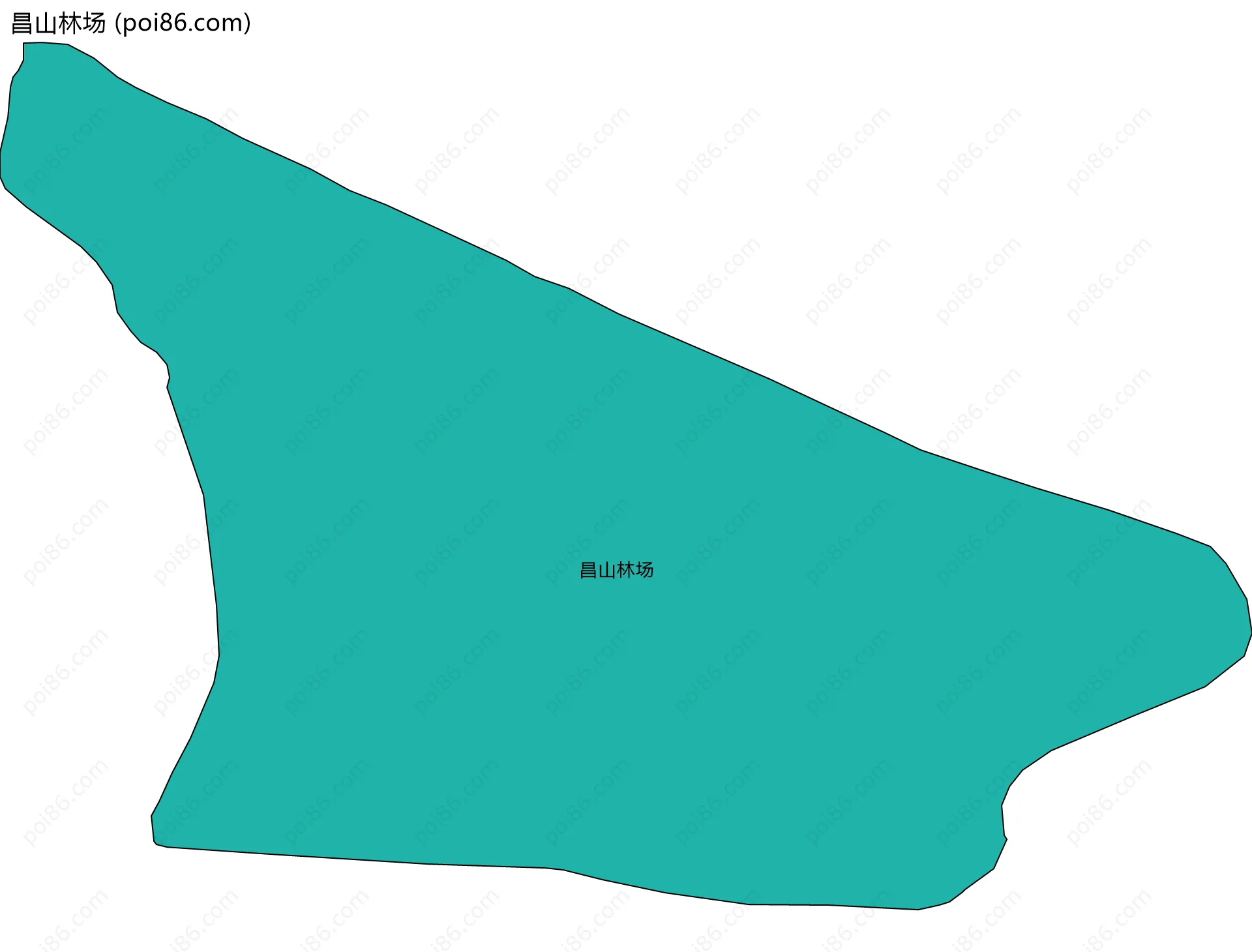 昌山林场边界地图
