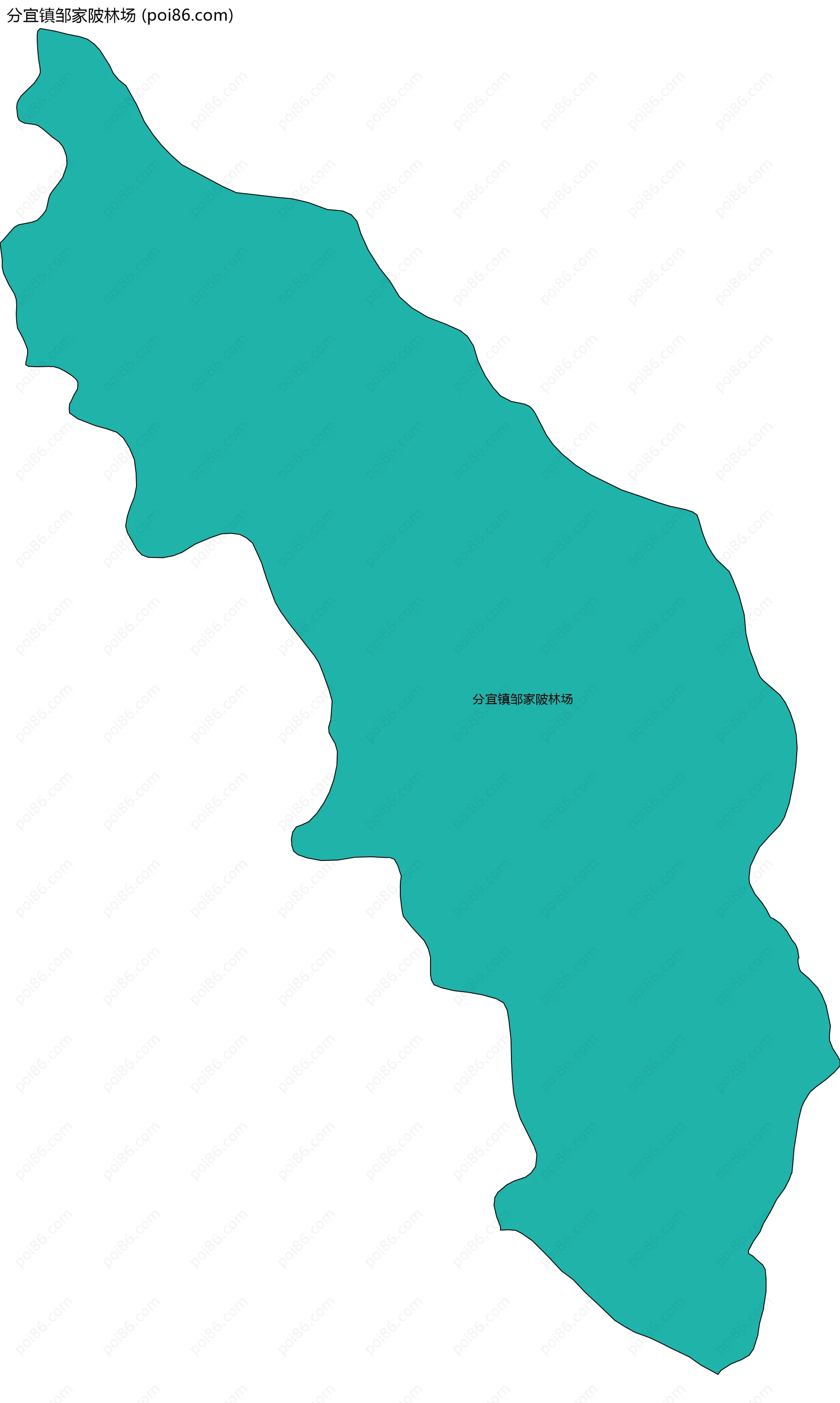 分宜镇邹家陂林场边界地图