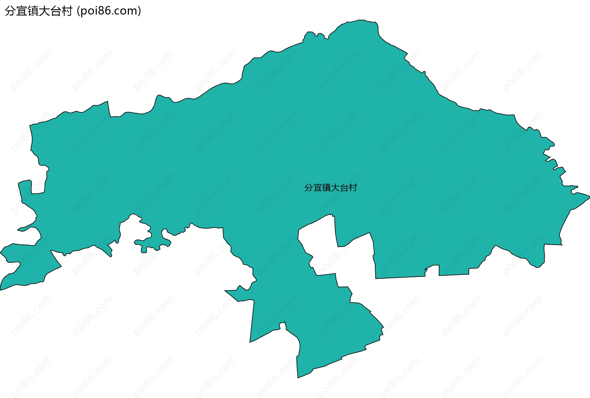 分宜镇大台村边界地图