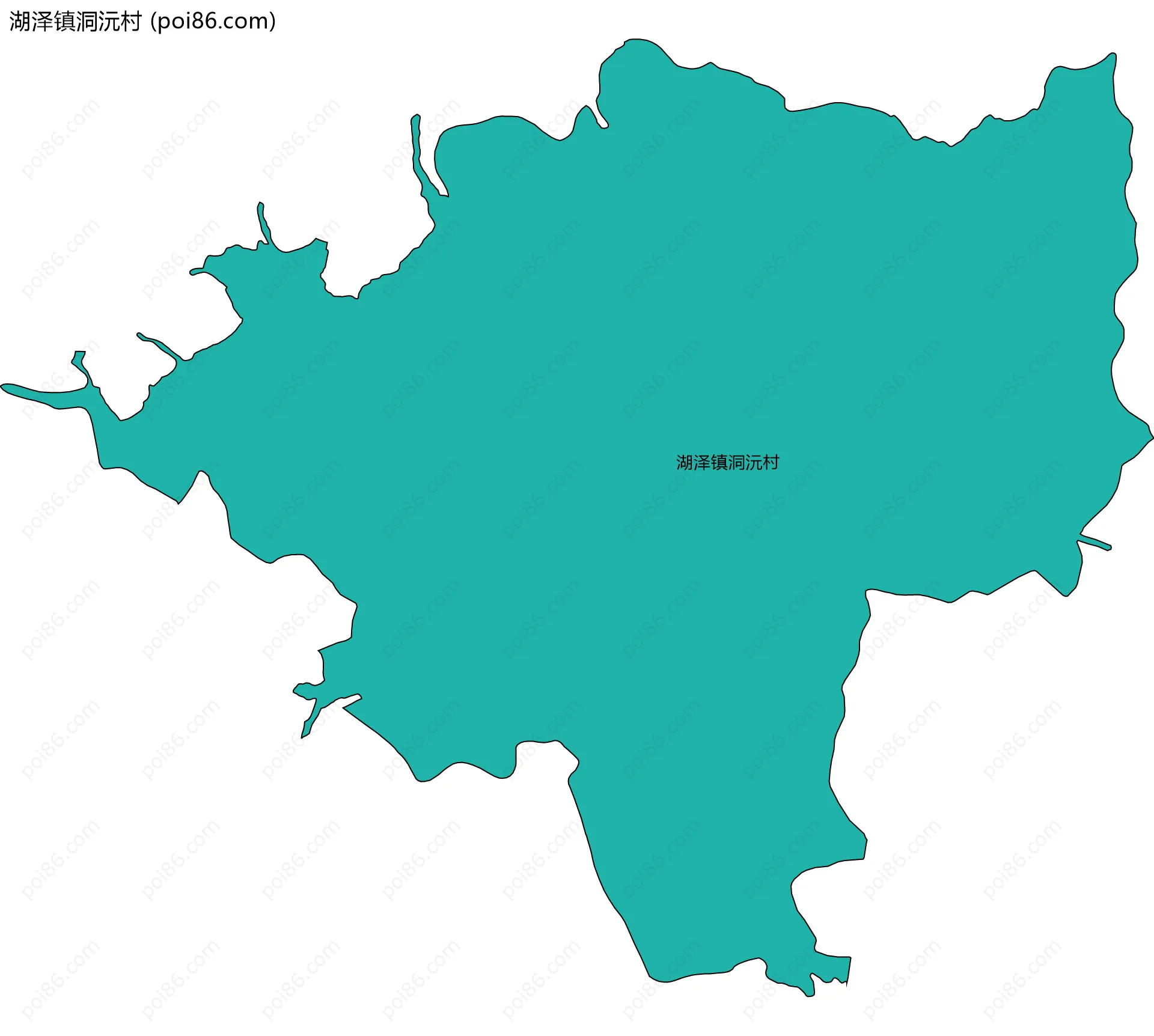 湖泽镇洞沅村边界地图