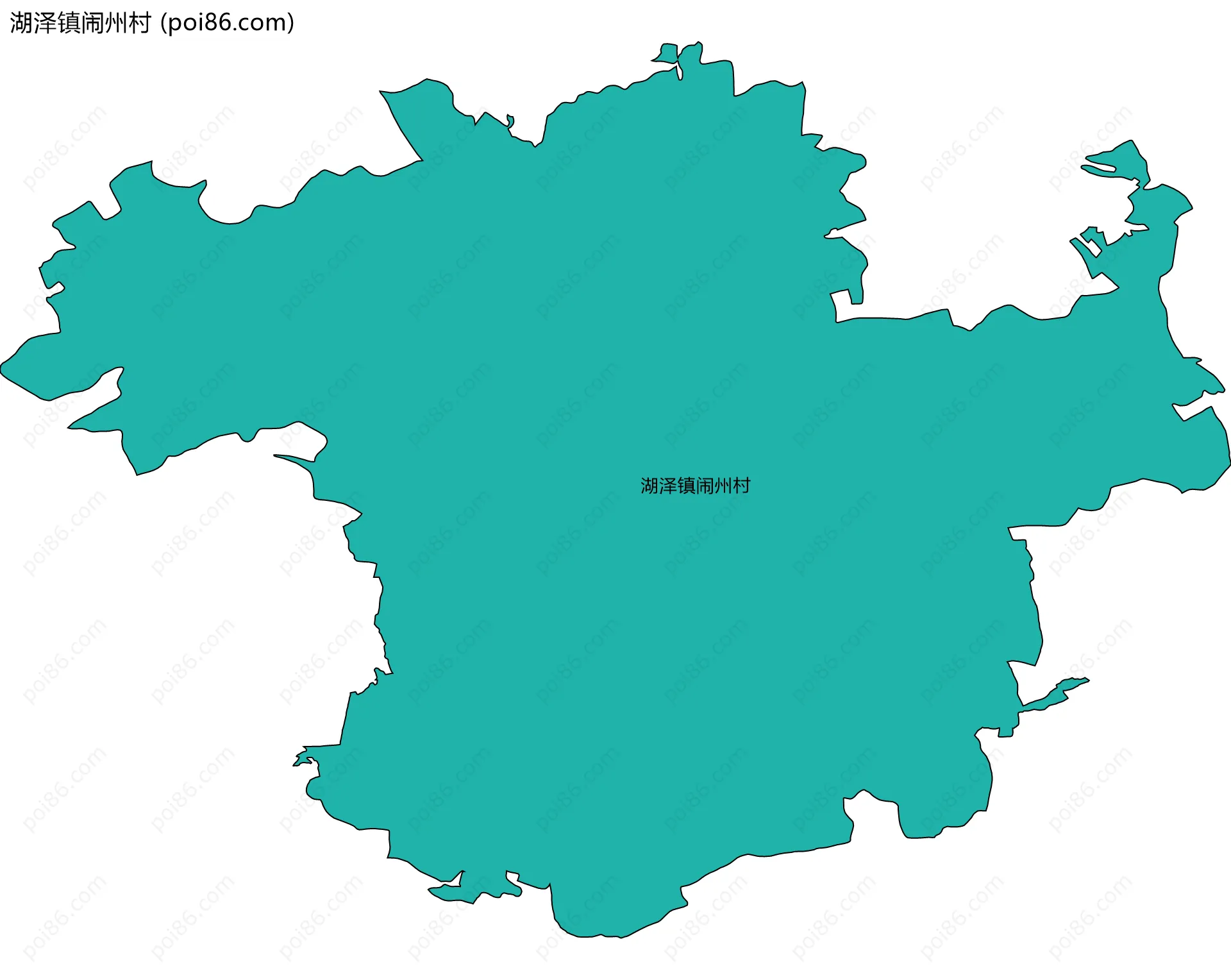 湖泽镇闹州村边界地图