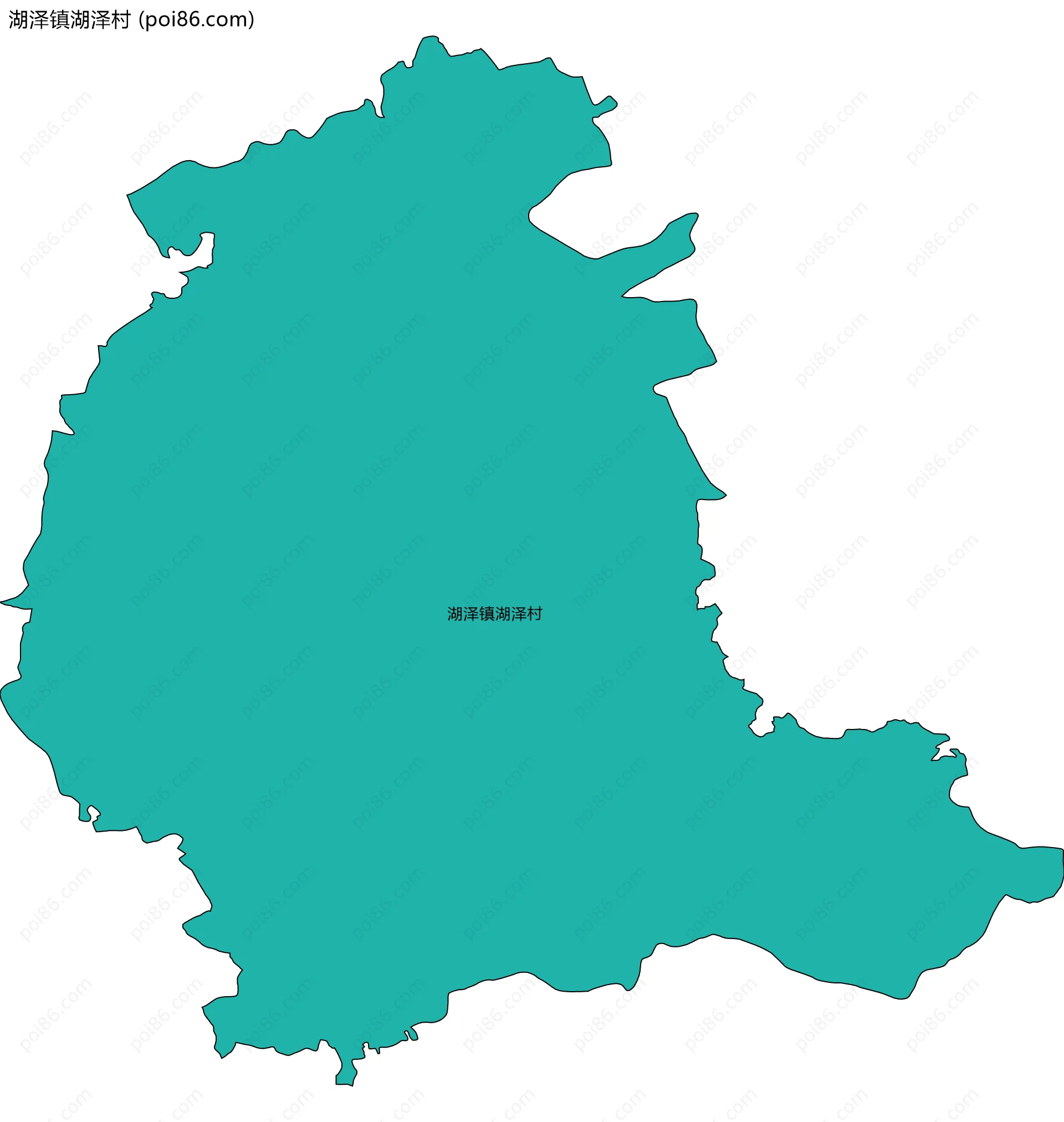湖泽镇湖泽村边界地图
