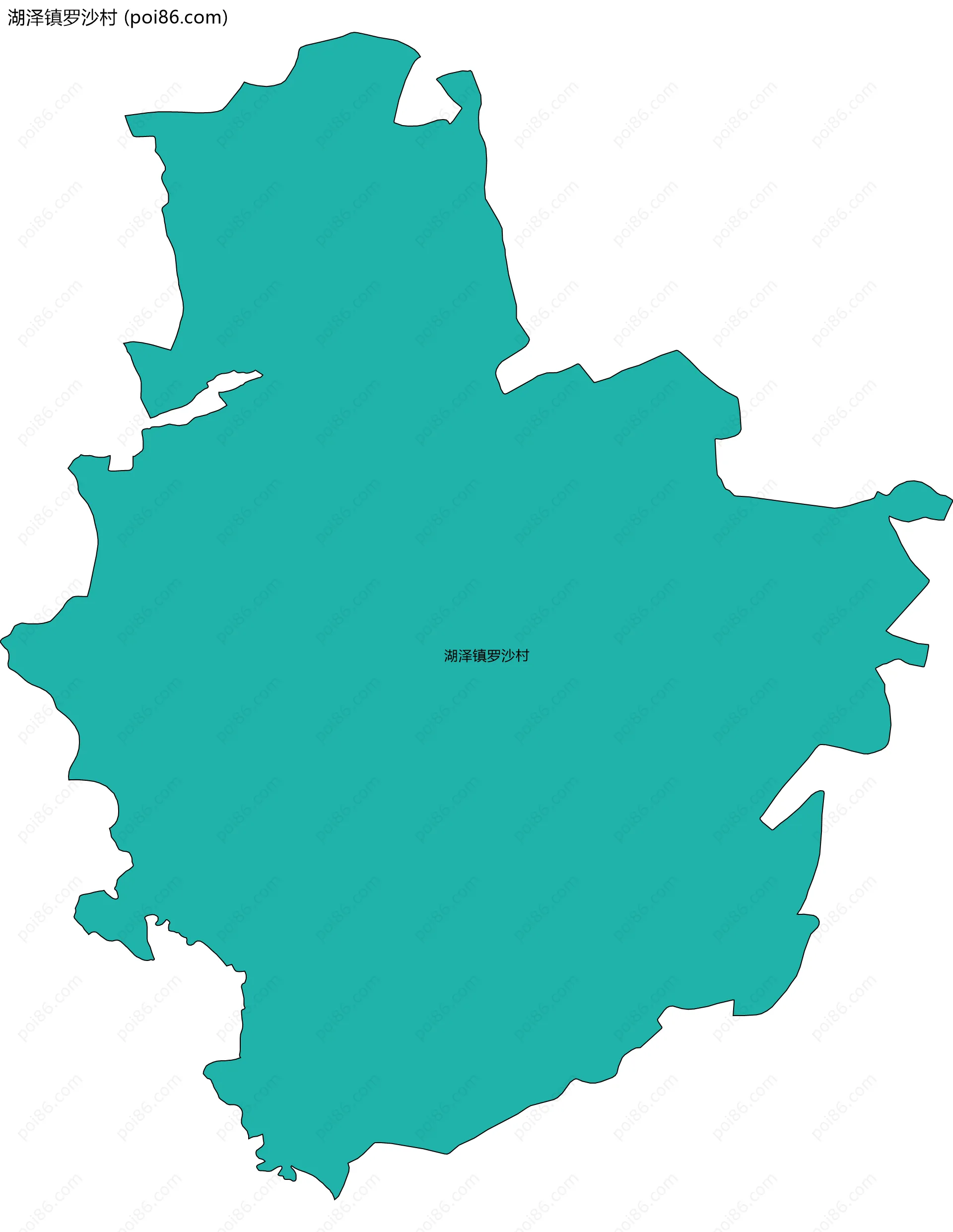 湖泽镇罗沙村边界地图
