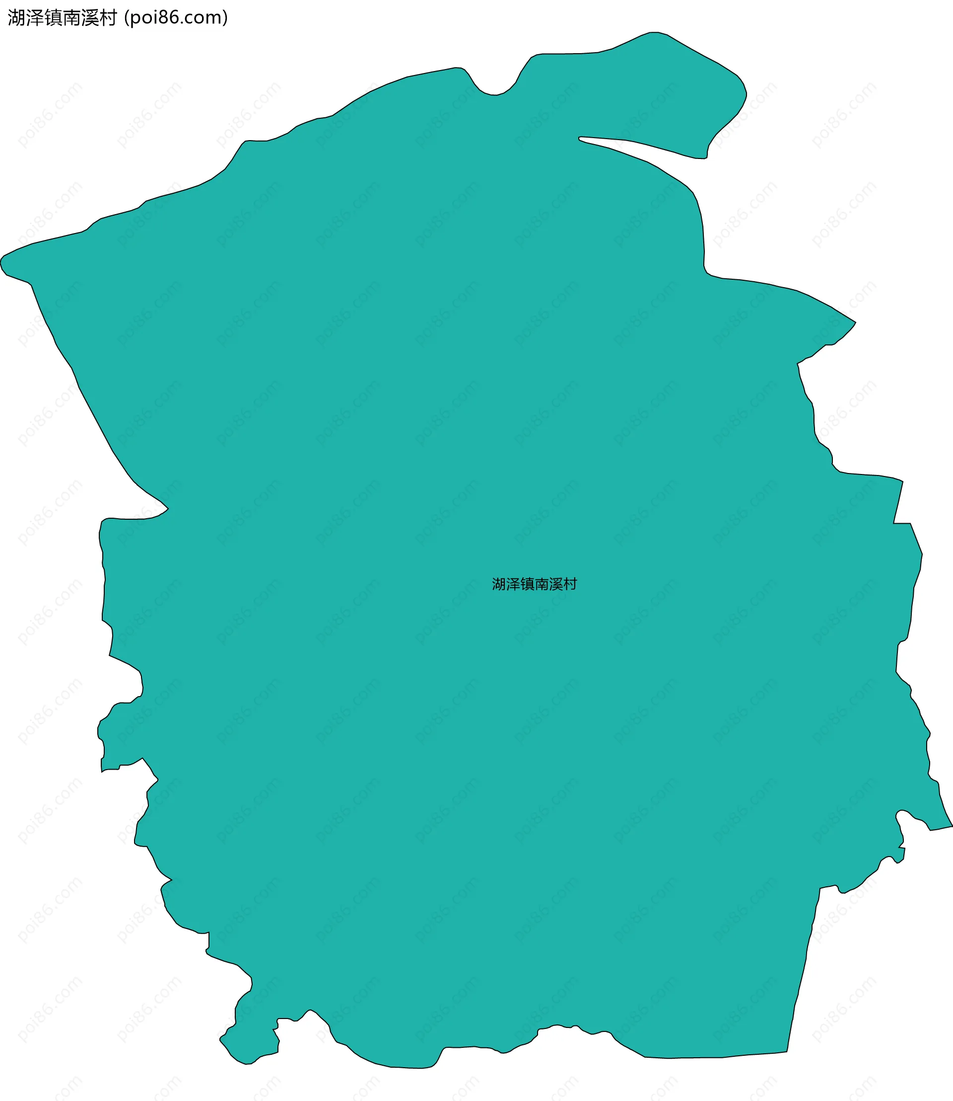 湖泽镇南溪村边界地图