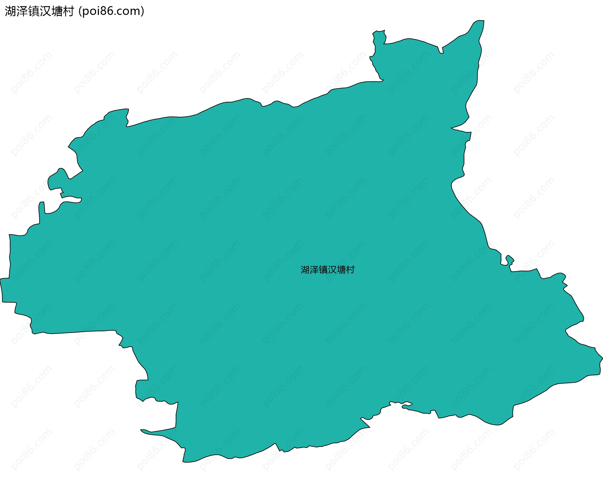 湖泽镇汉塘村边界地图